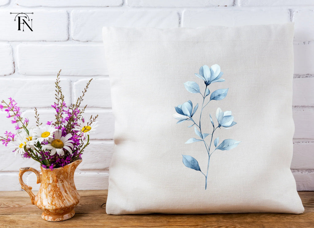 Elegant Blue Floral Clipart Bundle