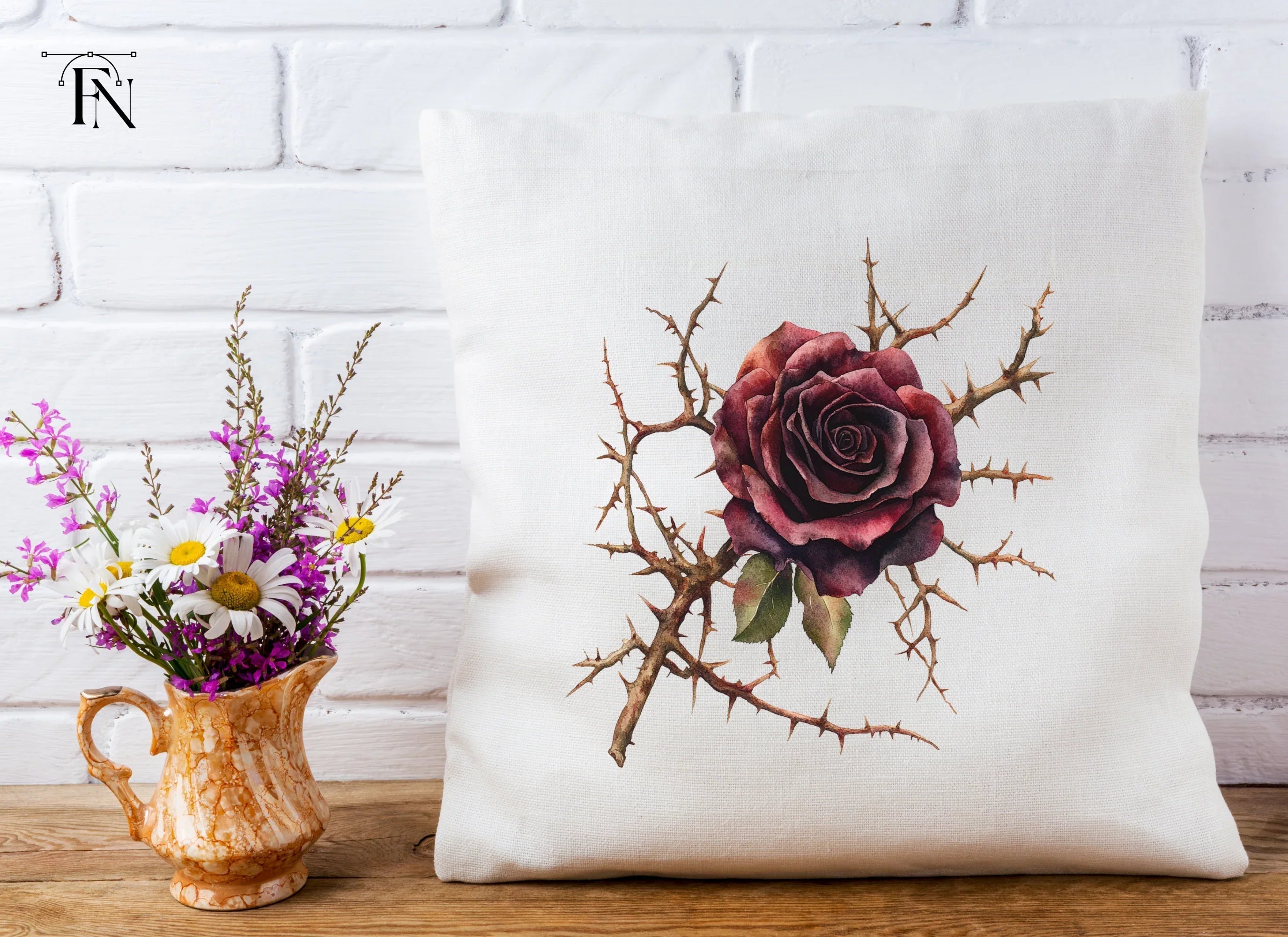Dark Roses and Thorns Clipart Bundle