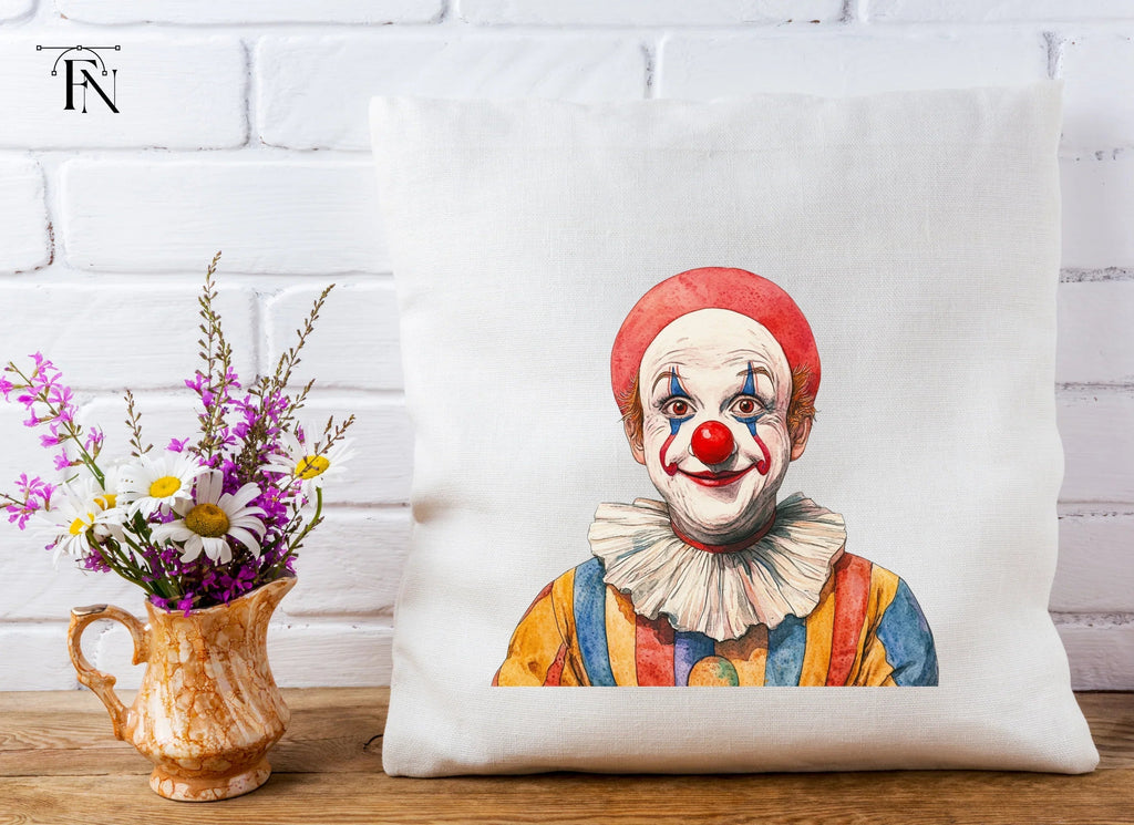 Two Happy Clowns Portraits Clipart Bundle