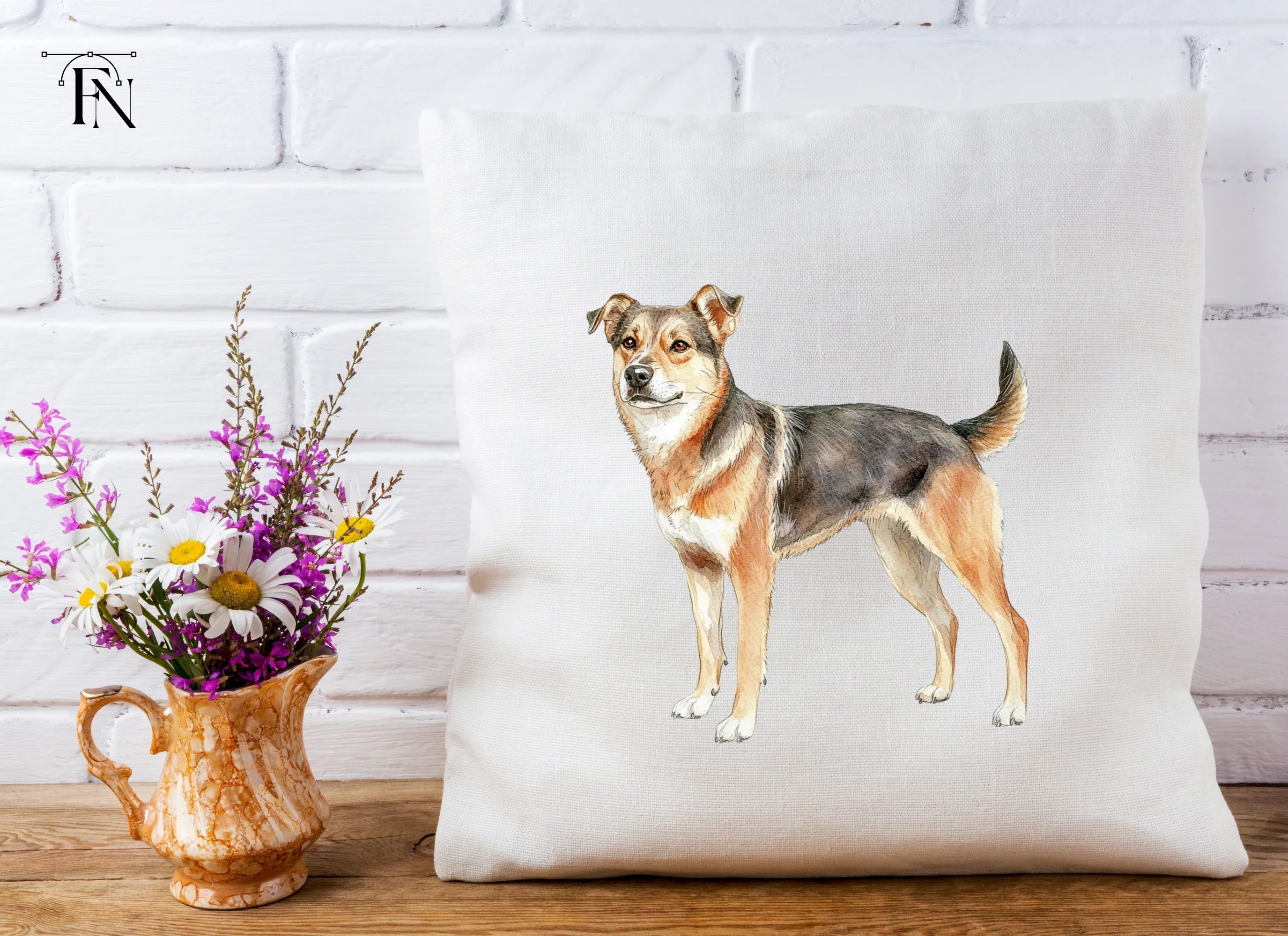 German Shepherd and Mixed Breed Dogs Clipart Bundle