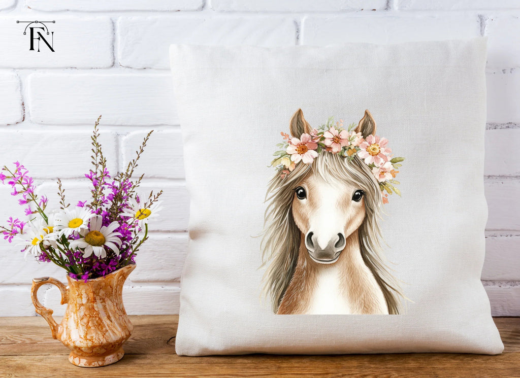 Horses with Flower Crowns Clipart Bundle
