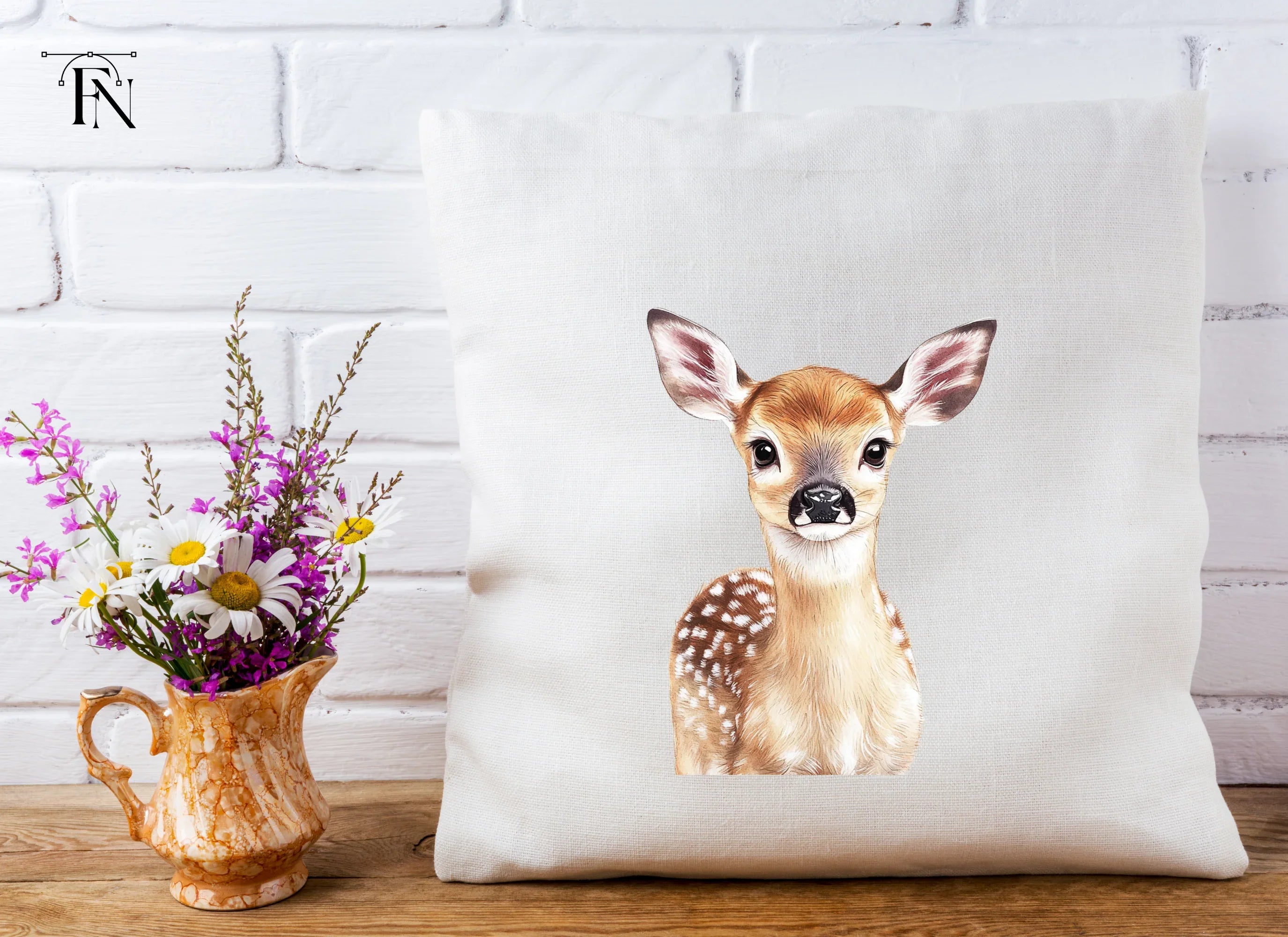 Cute Fawn Faces and Poses Clipart Bundle