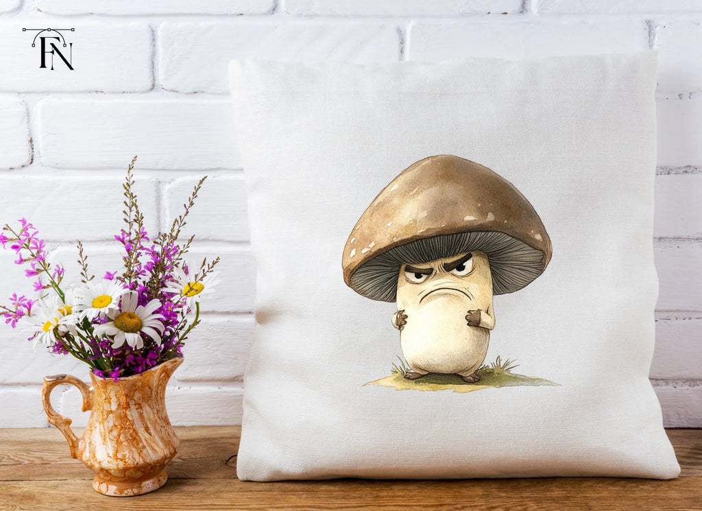 Angry Brown Mushroom Clipart Bundle