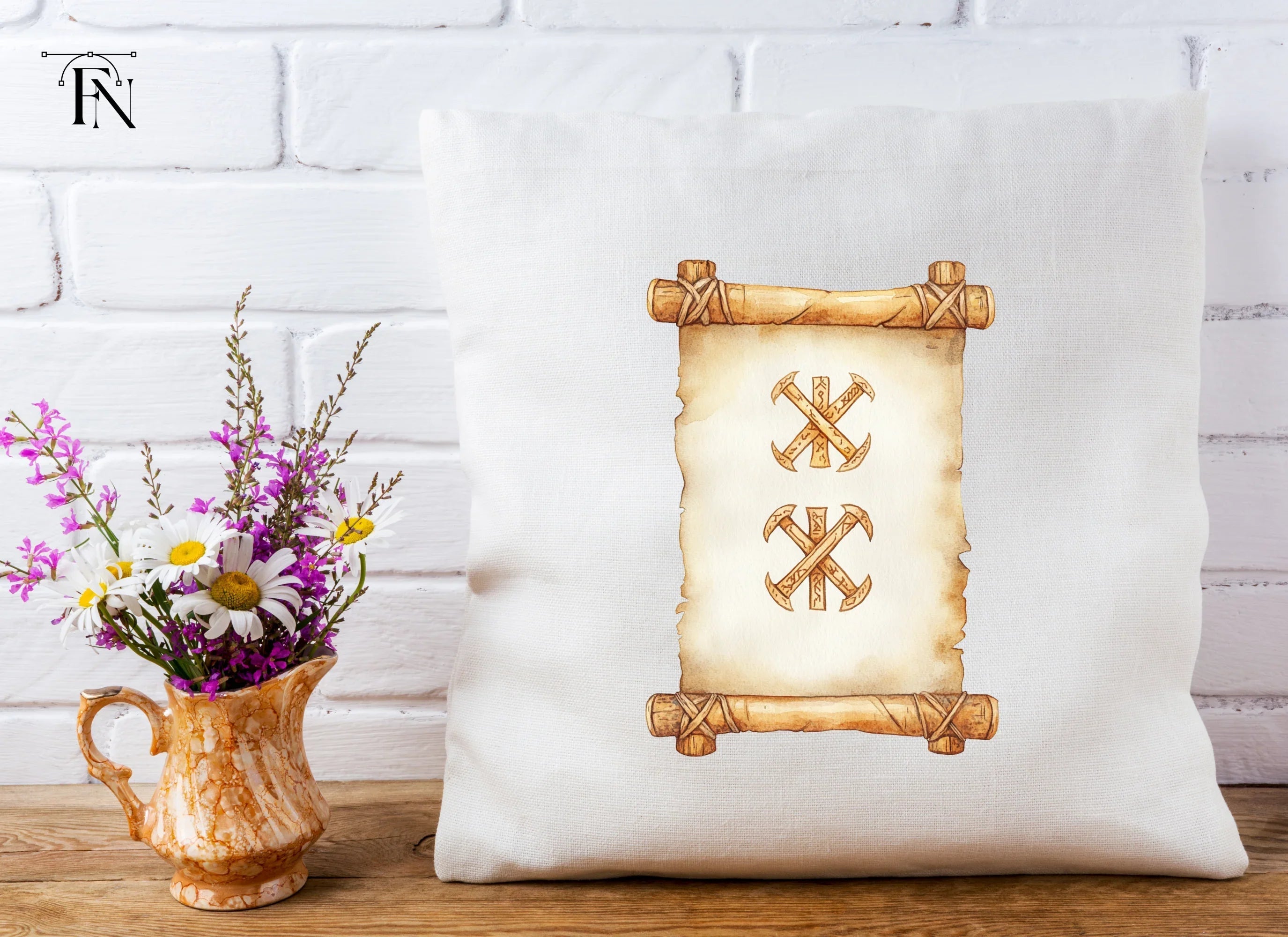 Tribal Symbols Rustic Scroll Clipart Bundle