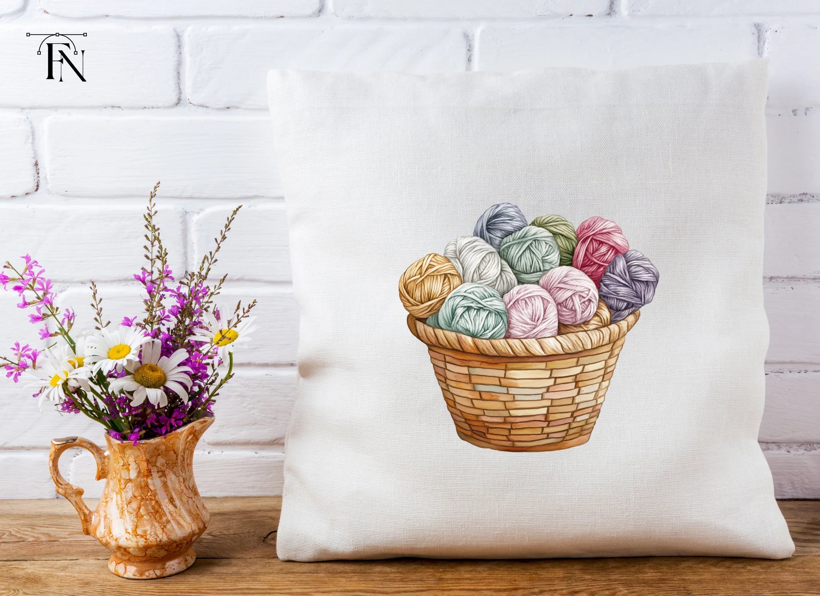 Cozy Yarn Basket Clipart Bundle