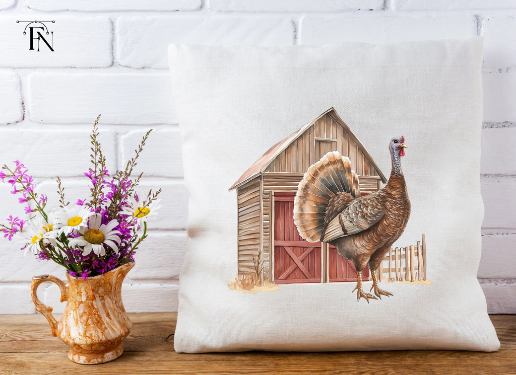 Farmhouse Turkey Barn Clipart Bundle