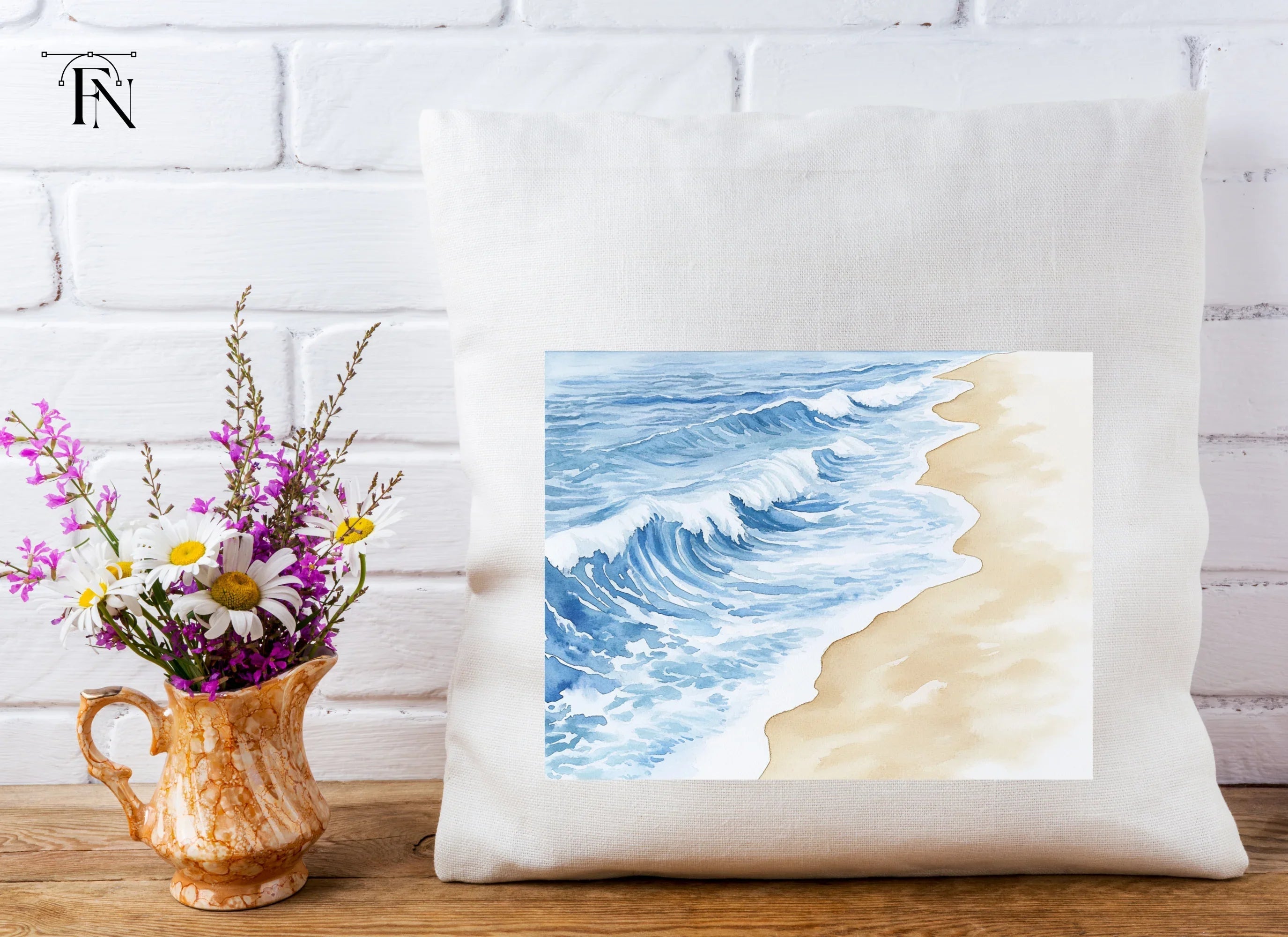 Ocean Waves Beach Clipart Bundle