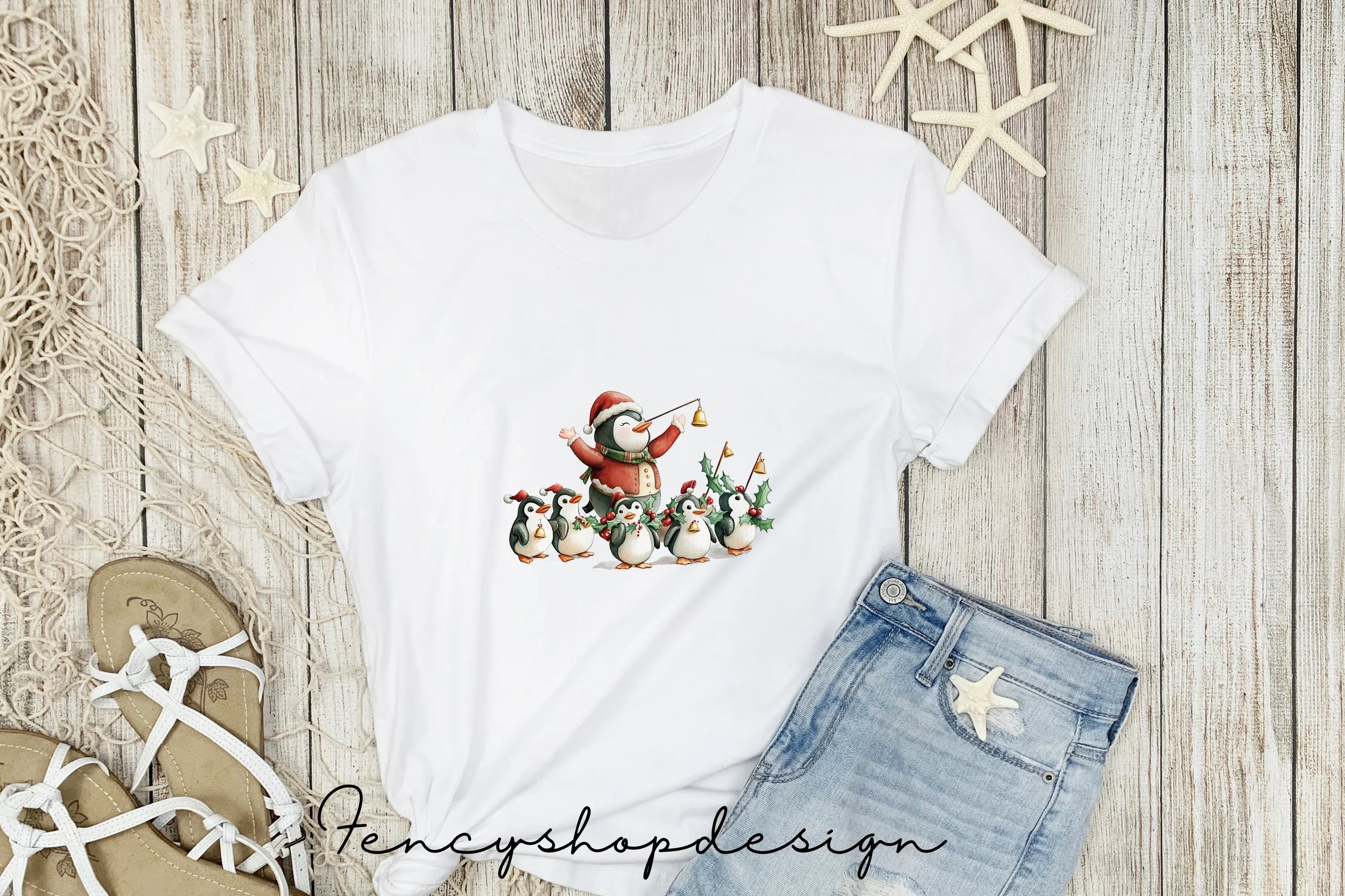Musical Christmas Penguin Clipart Bundle