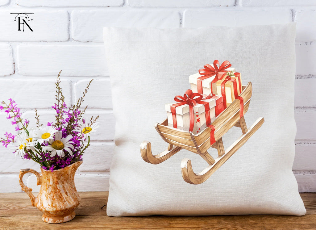 Christmas Sleighs Clipart Bundle