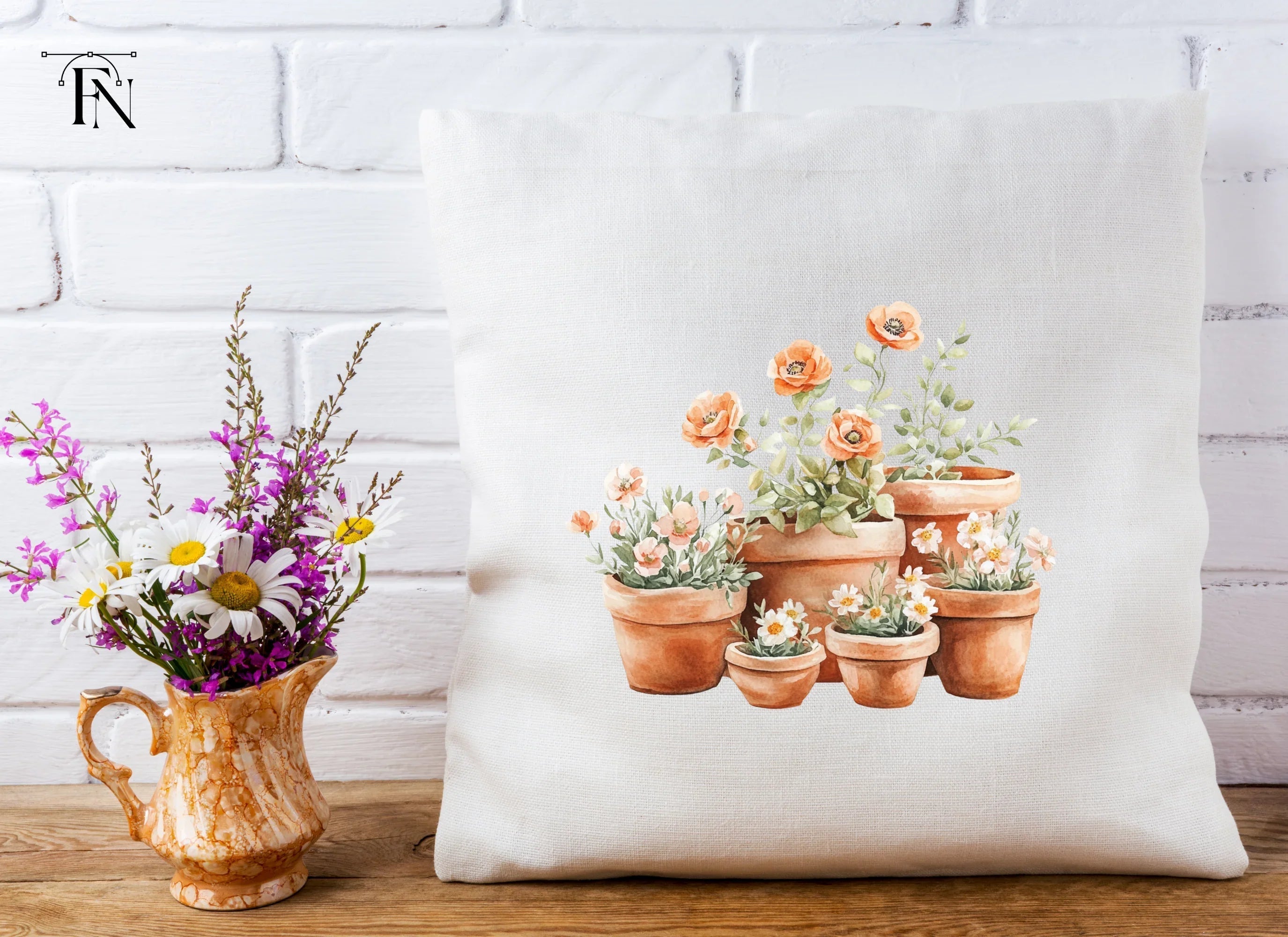 Potted Flowers Clipart Bundle