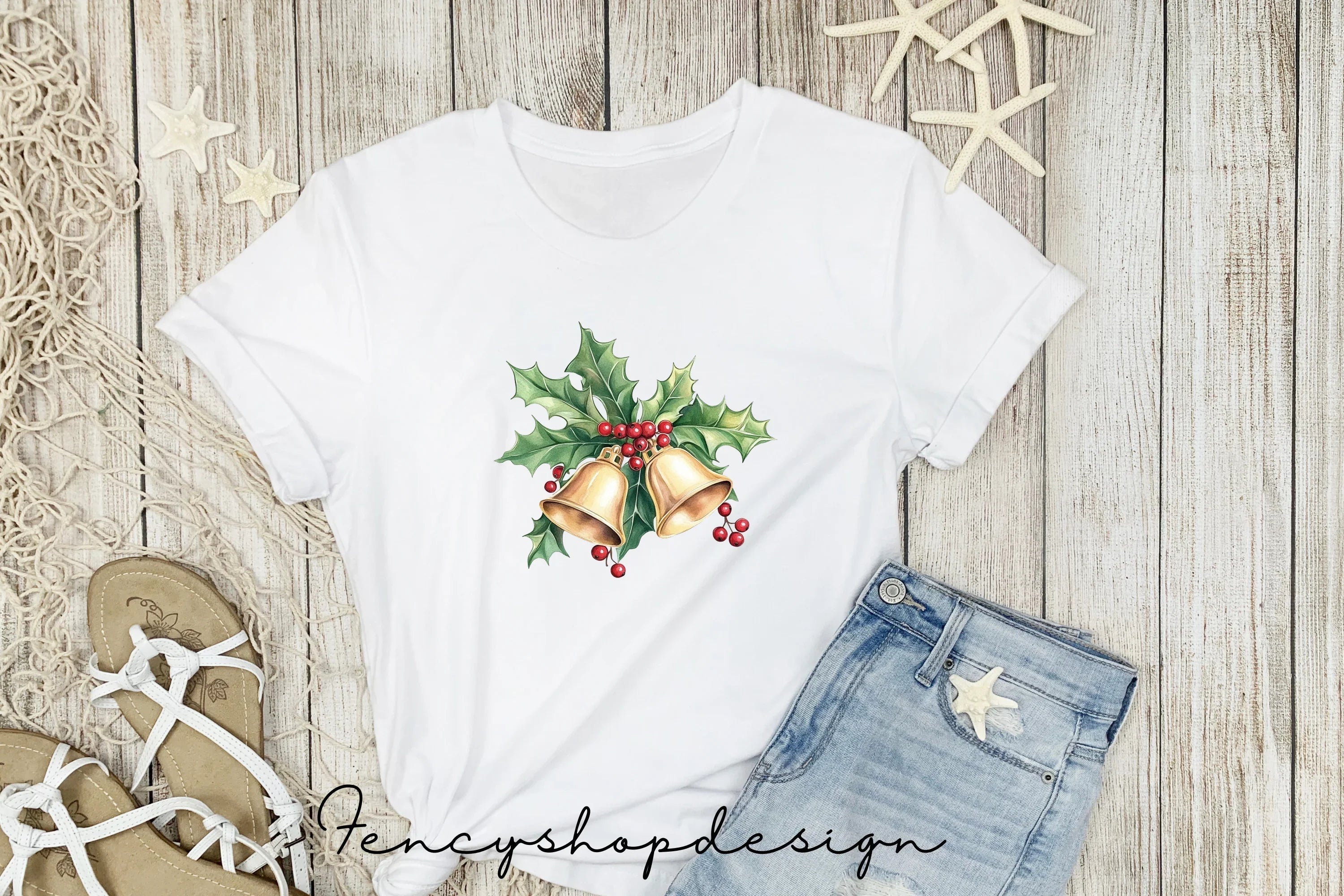 Festive Christmas Bells Clipart Bundle