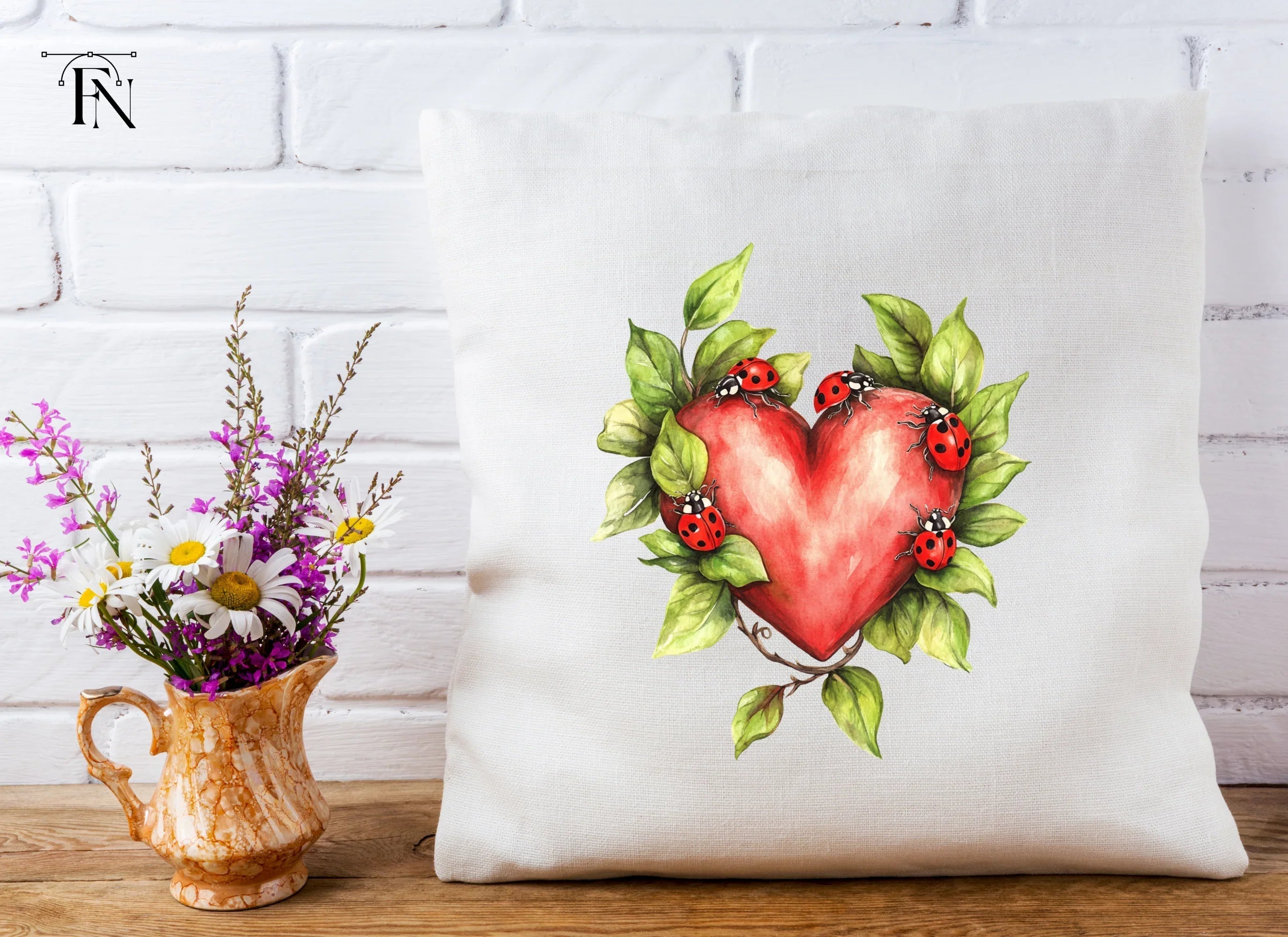 Ladybug Heart Clipart Bundle