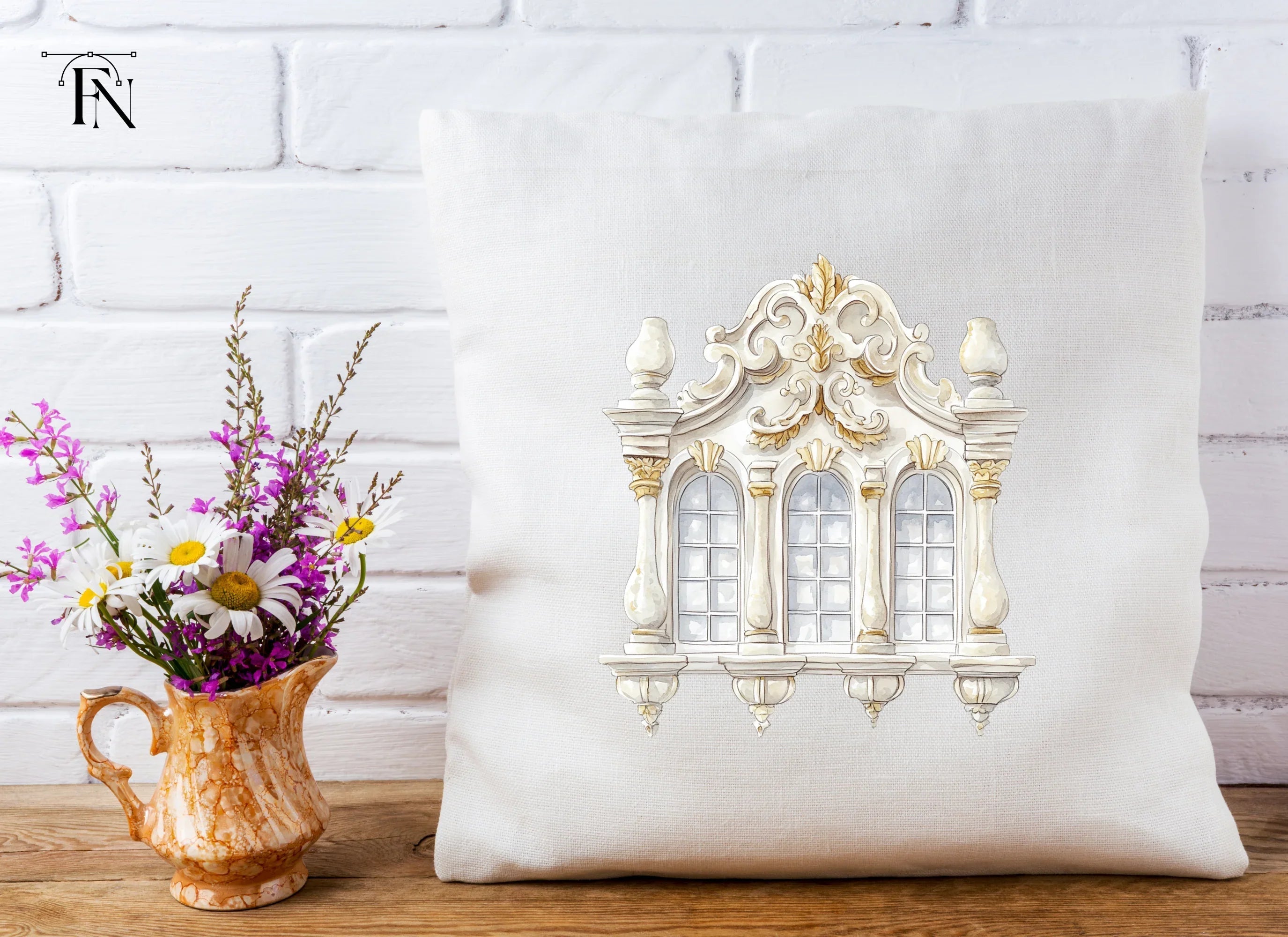 Ornate Triple Window Baroque Clipart Bundle