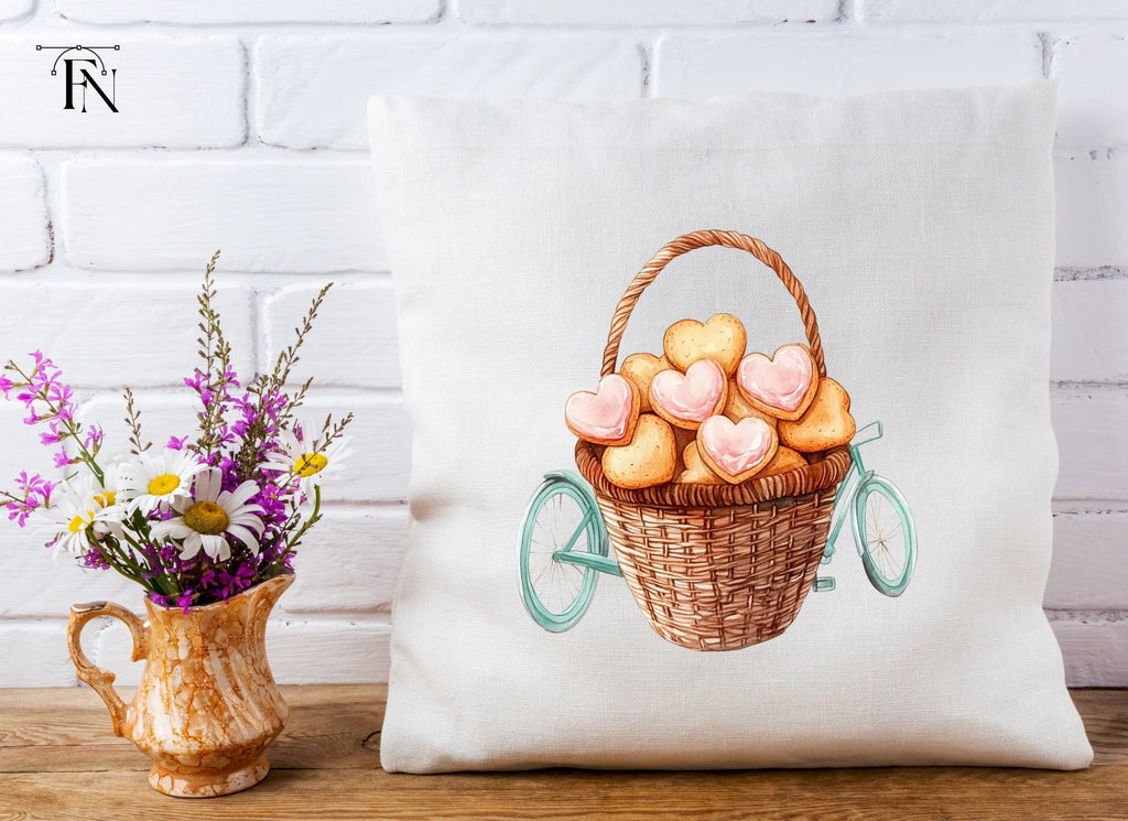 Bicycle Basket Heart Cookies Clipart Bundle