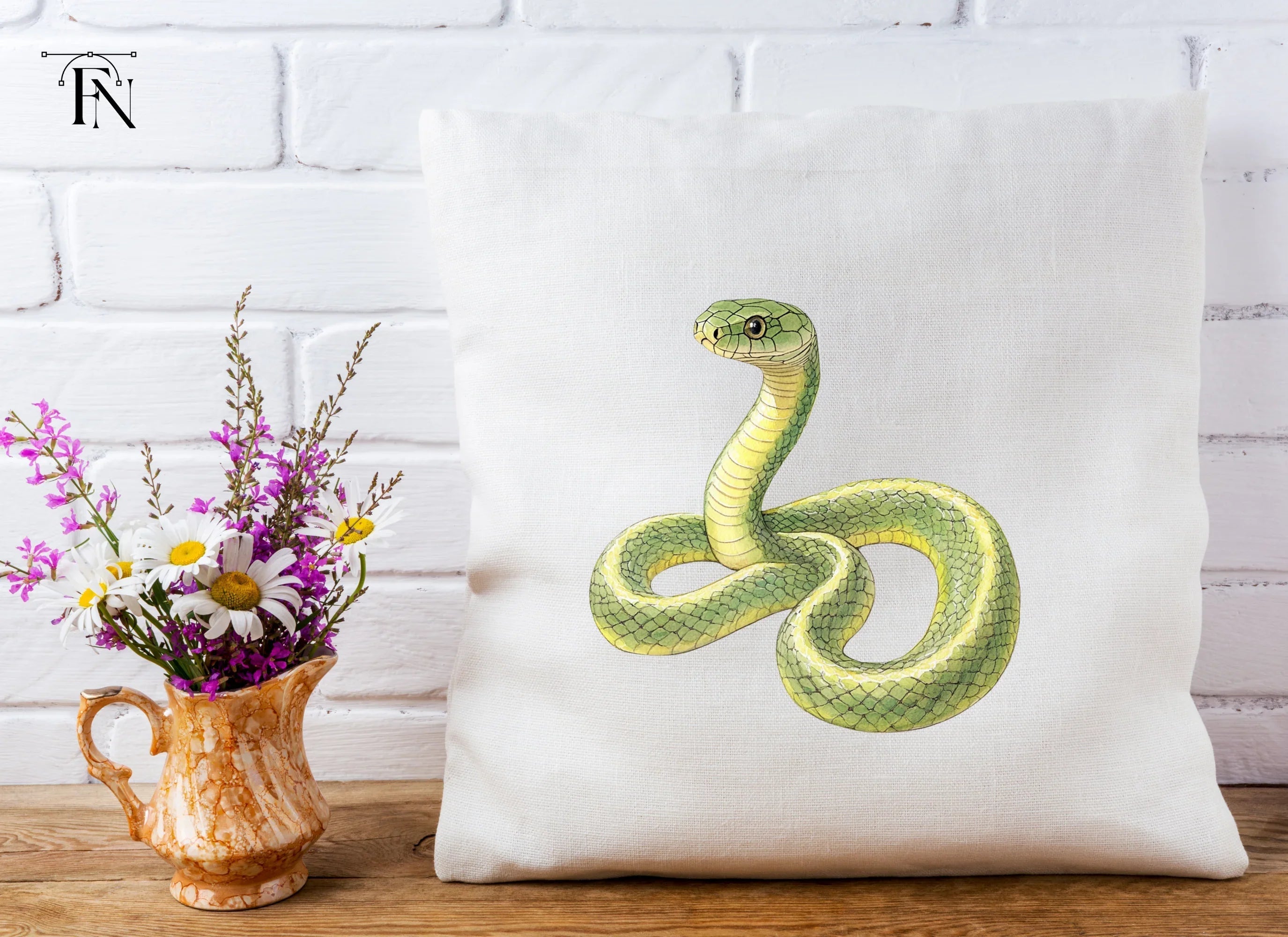 Vibrant Green Snake Clipart Bundle