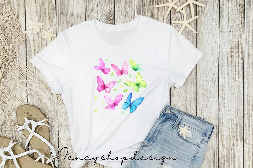Vibrant Wings Butterflies Clipart Bundle