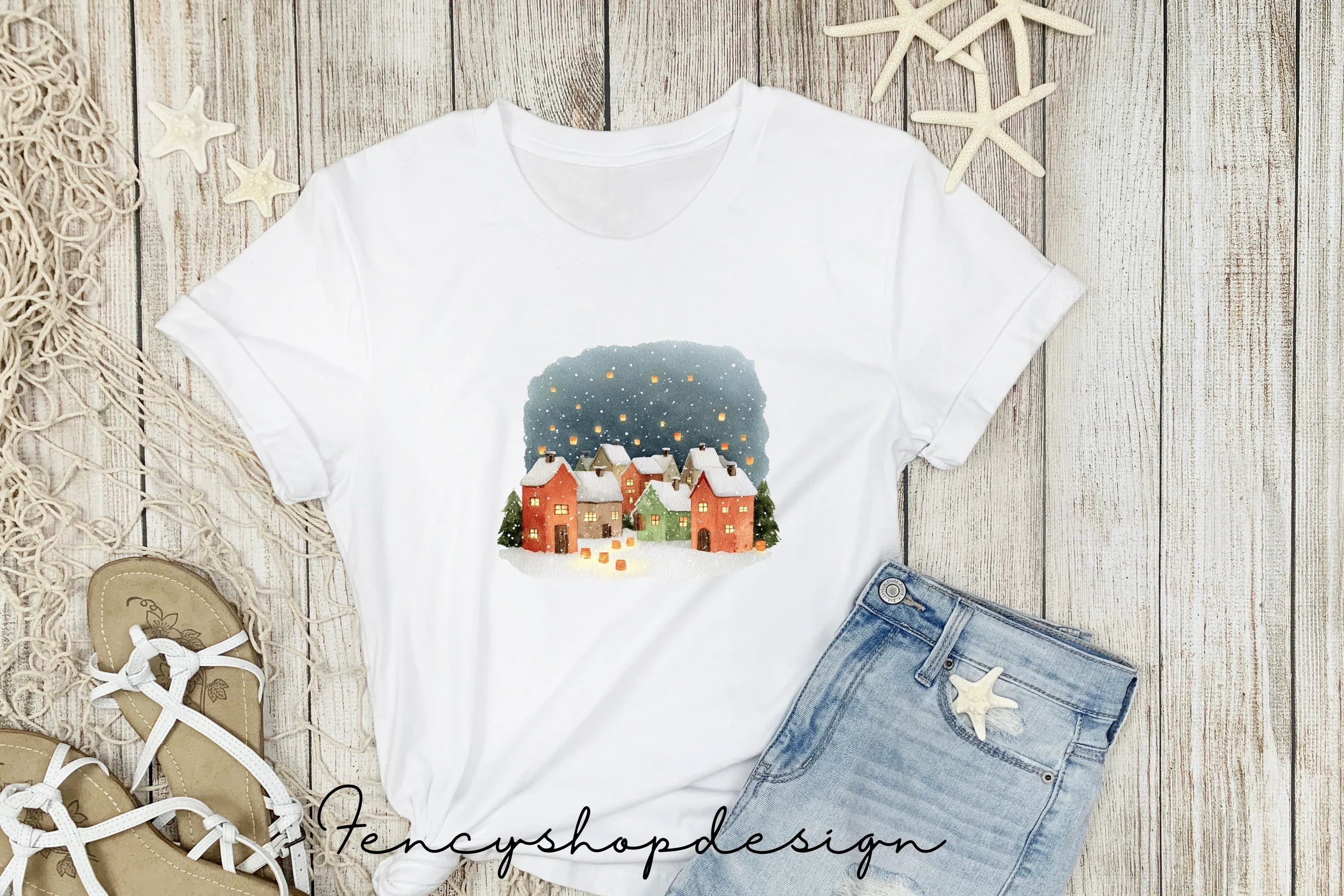 Winter Village Clipart Bundle