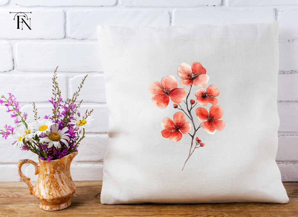 Vibrant Red Blossom Clipart Bundle