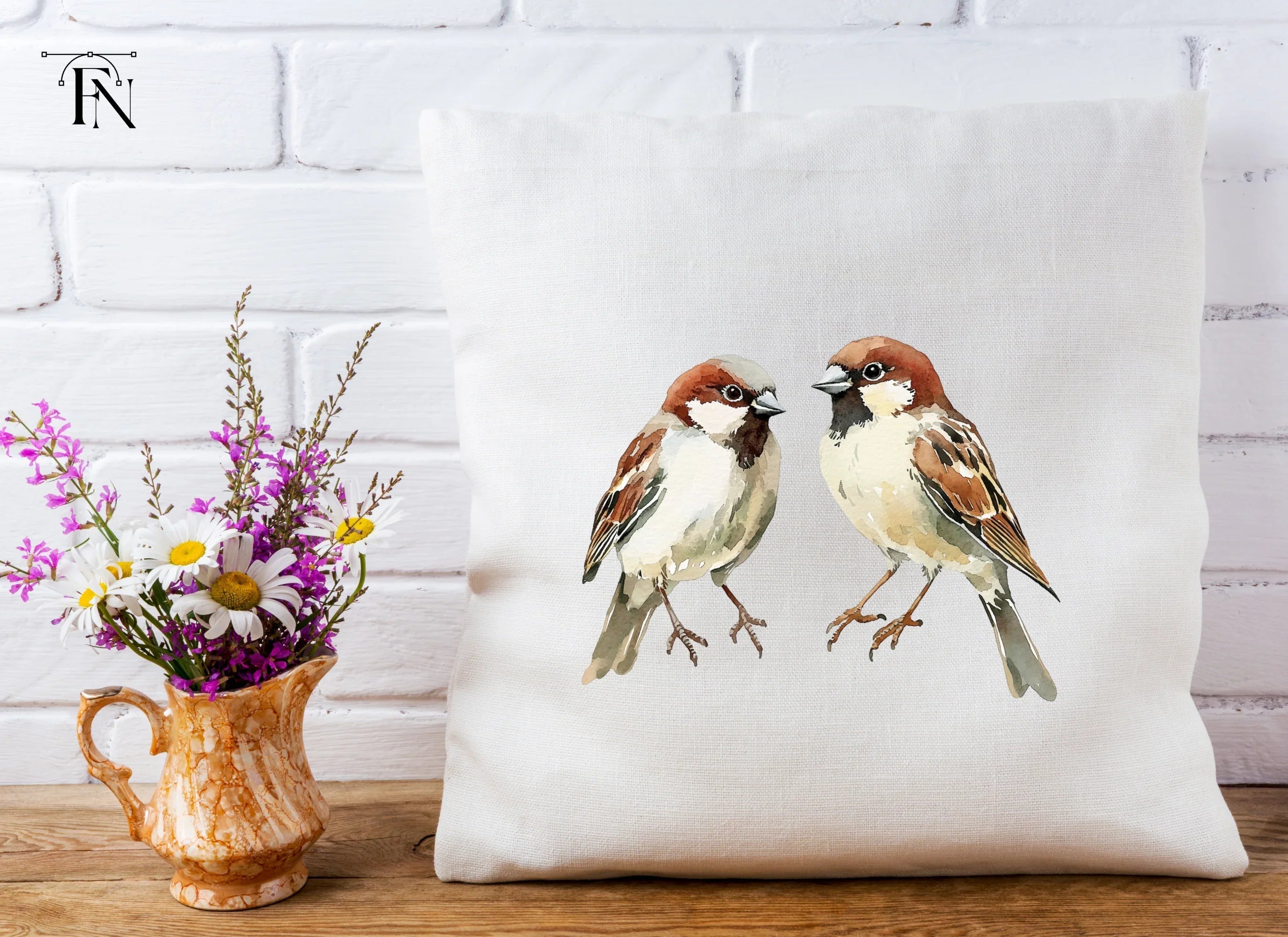 Sparrow Birds Clipart Bundle
