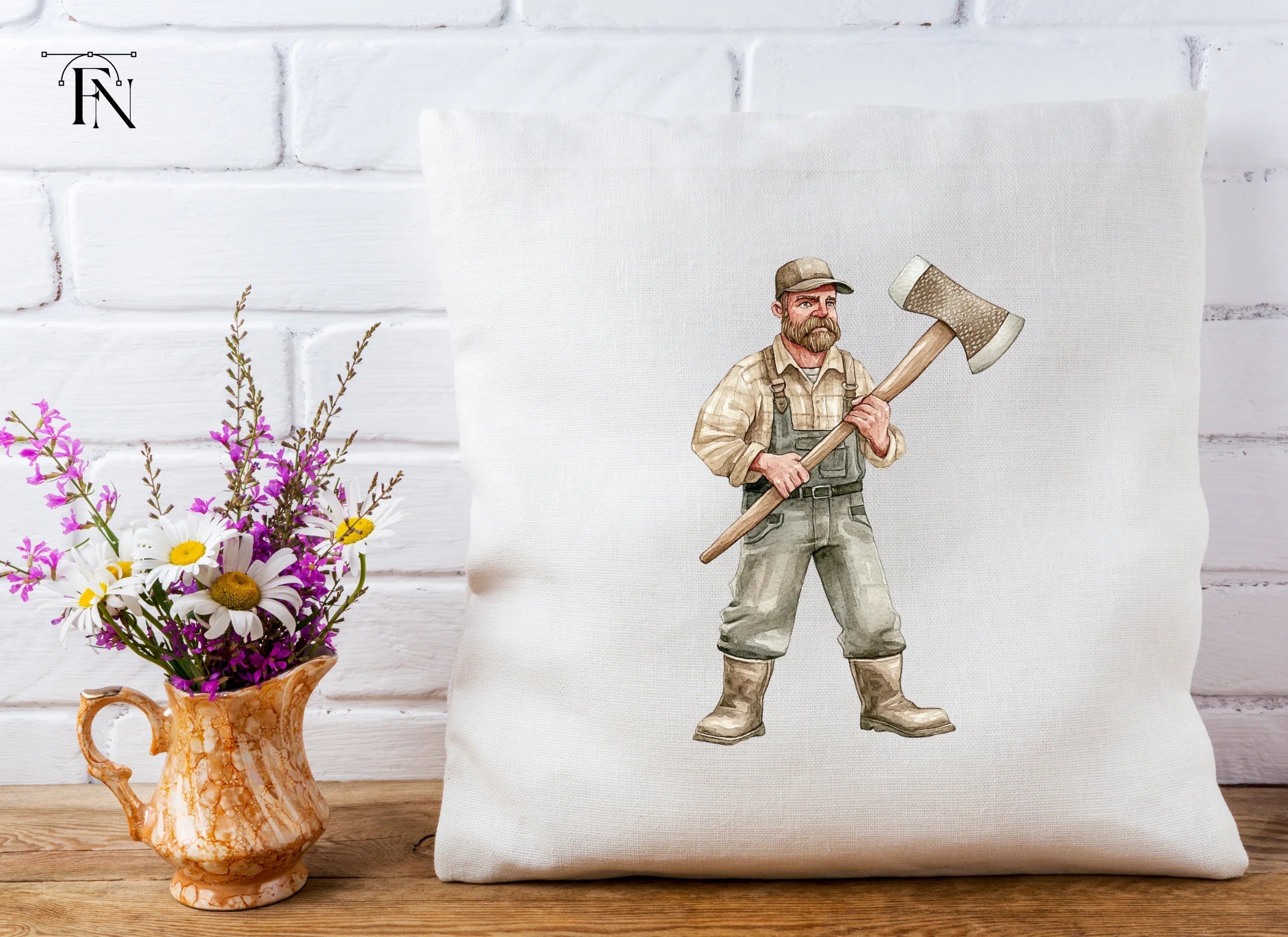 Lumberjack With Axe Clipart Bundle