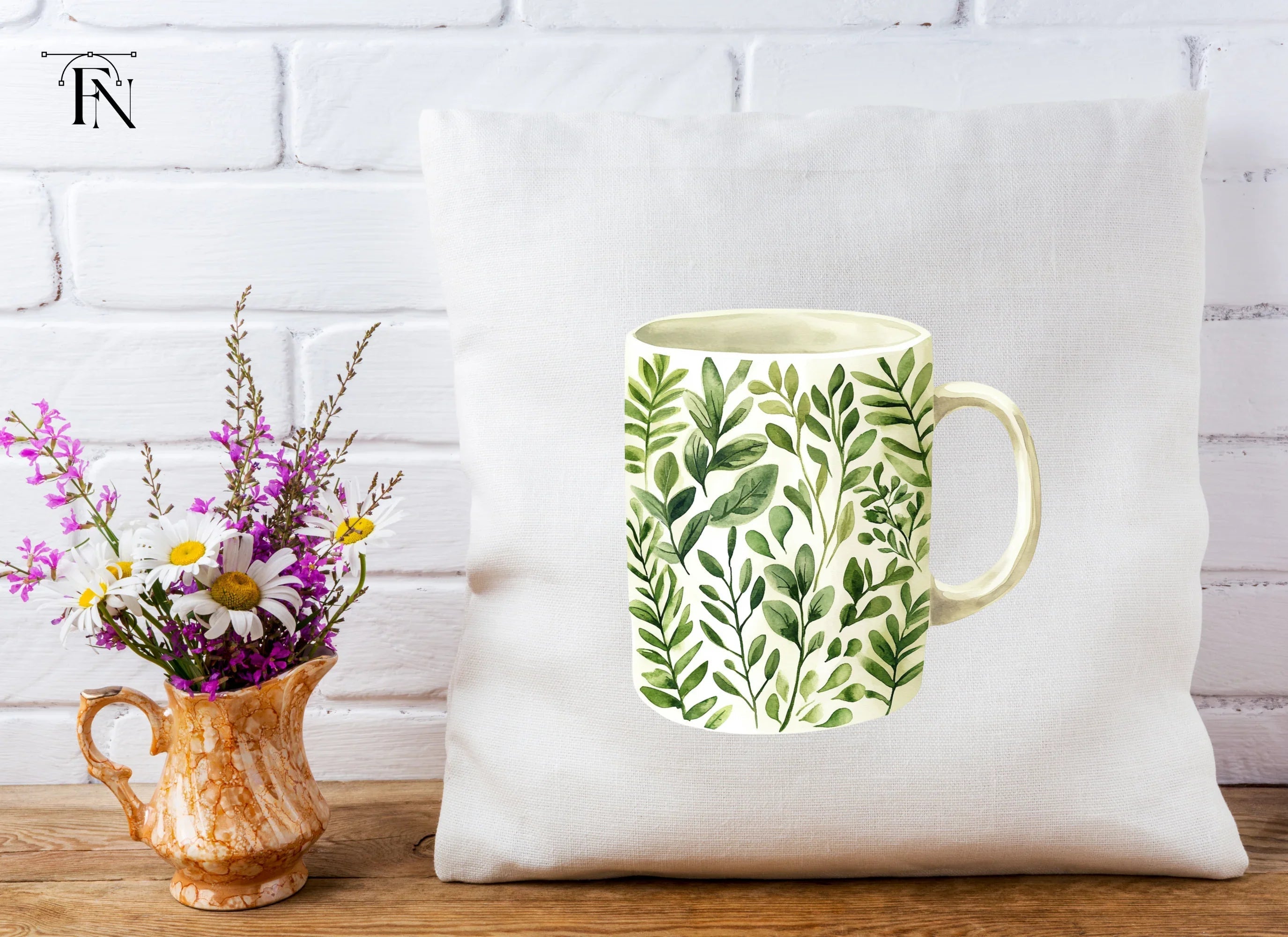 Green Leaf Pattern Clipart Bundle