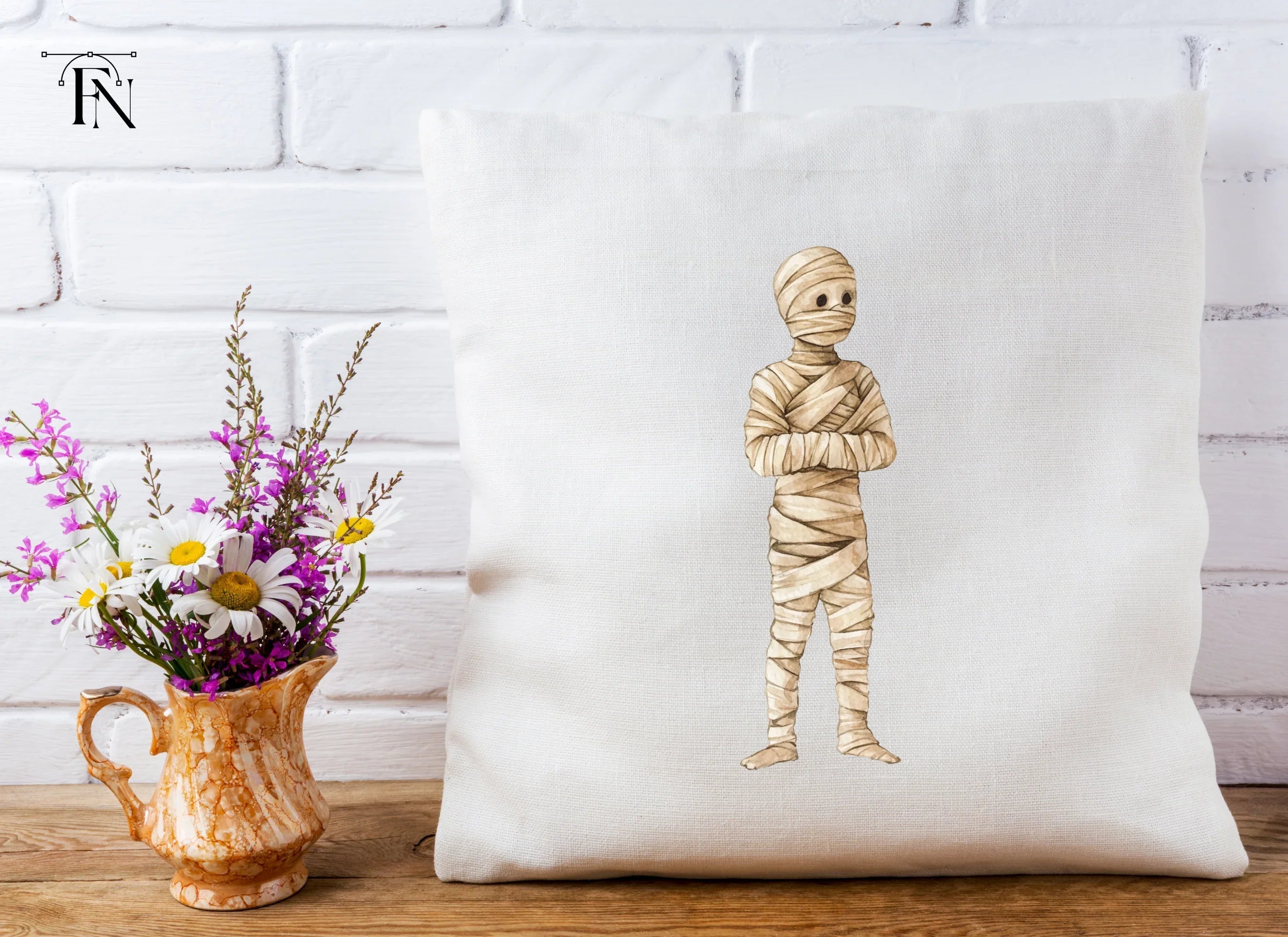 Cute Mummy Halloween Clipart Bundle