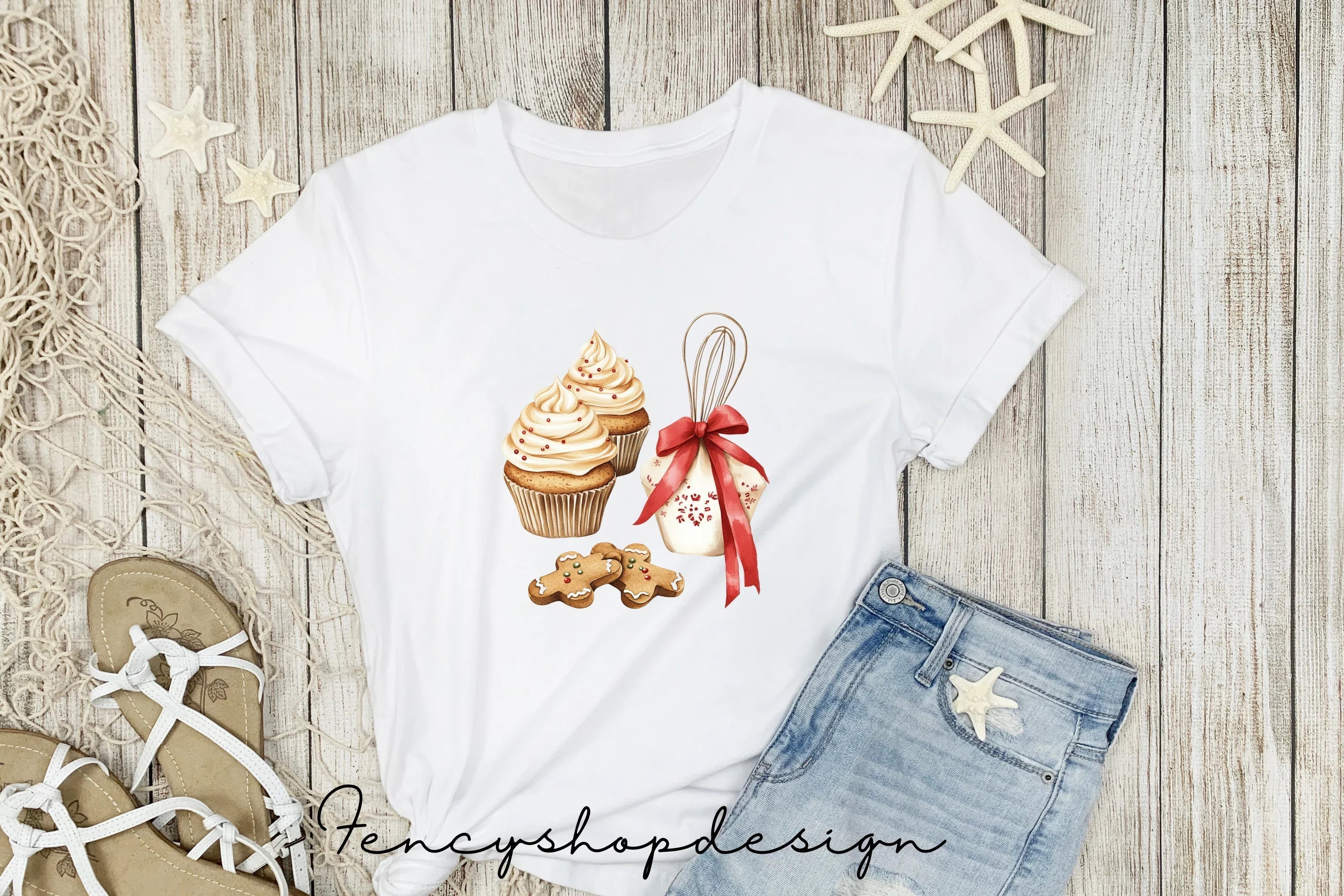 Gingerbread Men Cupcakes Clipart Bundle