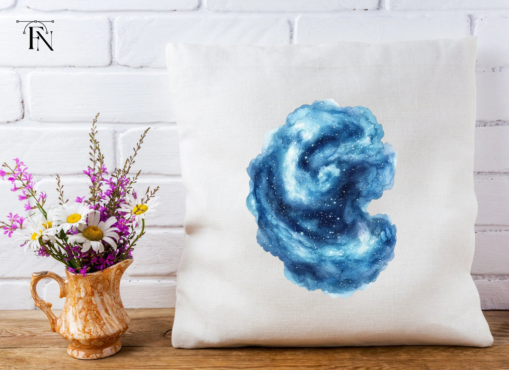 Blue Galaxy Nebula Clipart Bundle