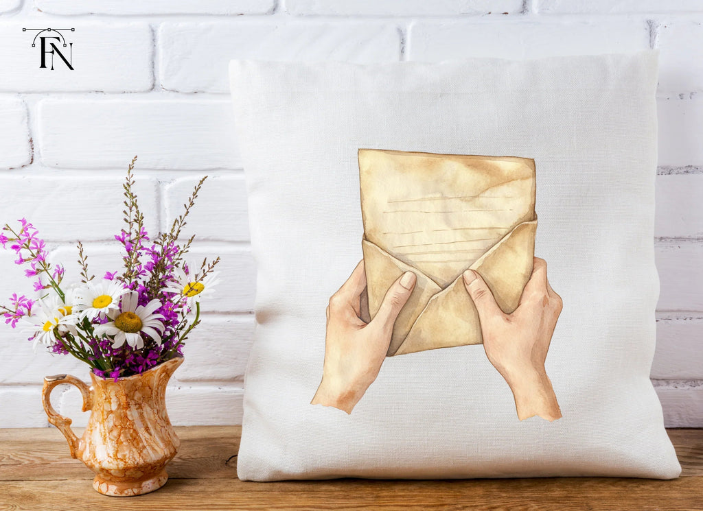 Vintage Hands Holding Old Letter Clipart Bundle