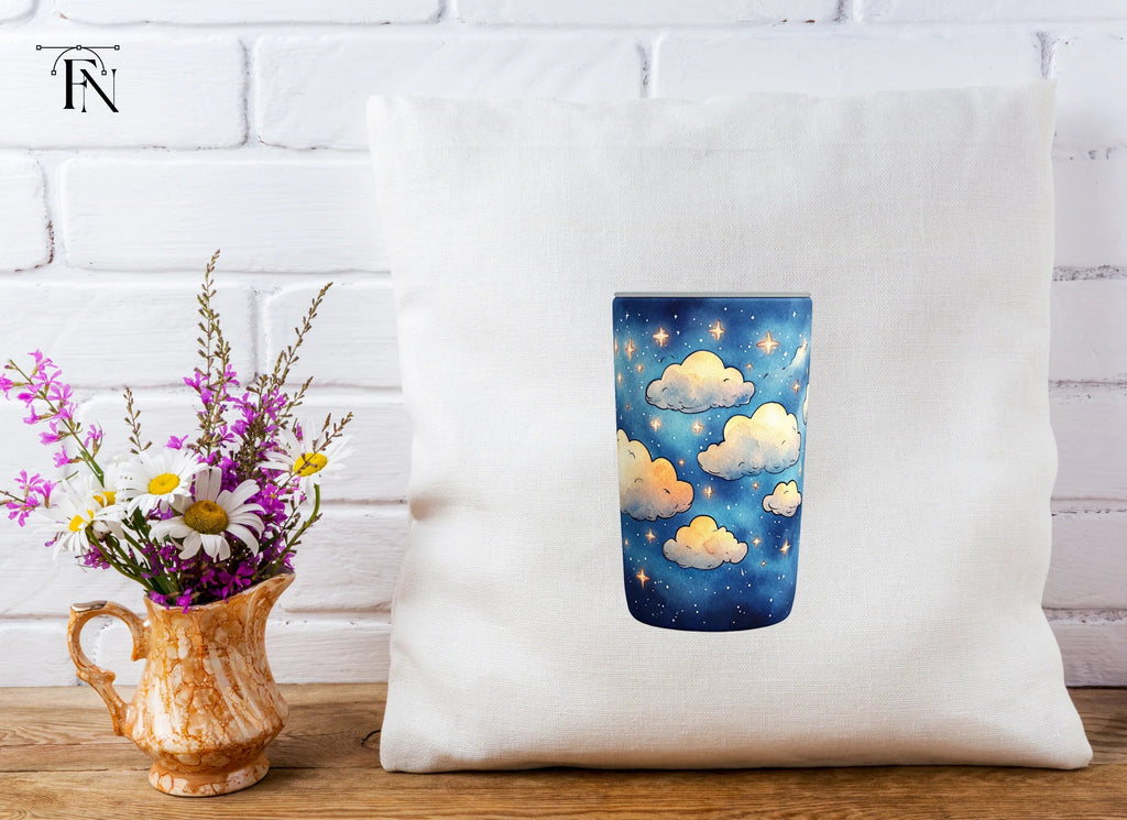 Starry Night Clouds Tumbler Clipart Bundle