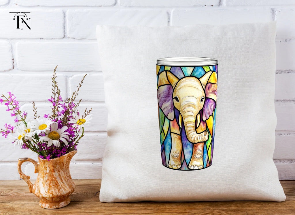 Stained Glass Elephant Clipart Bundle