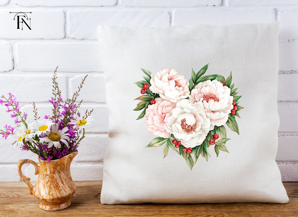 Peony Heart Clipart Bundle