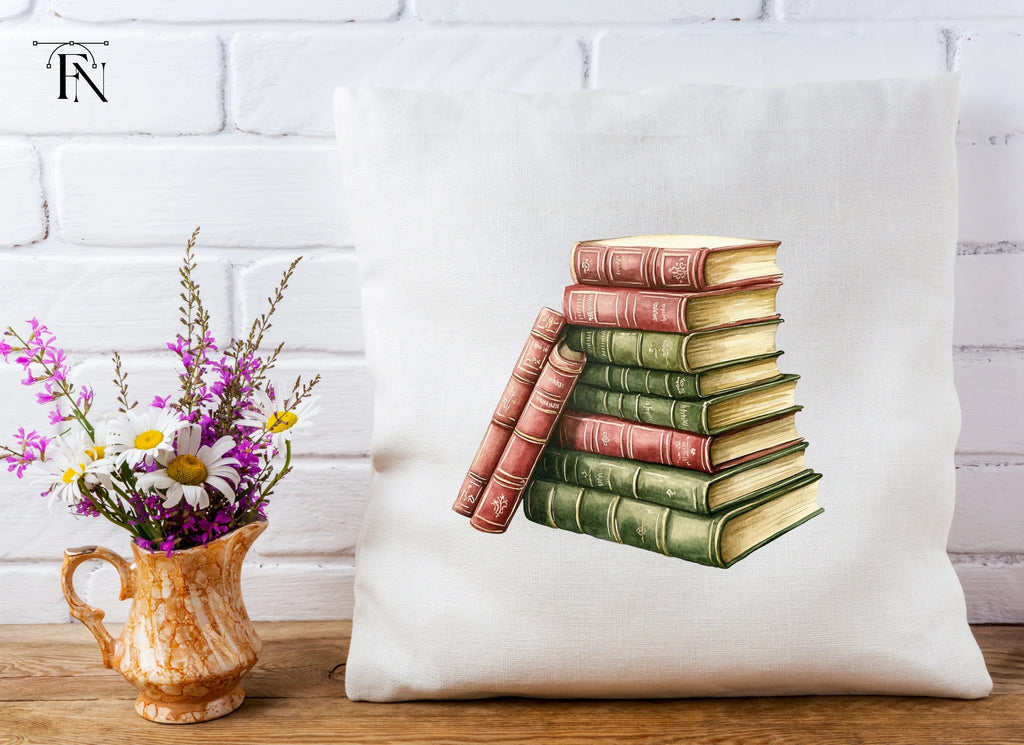 Vintage Book Stack Clipart Bundle