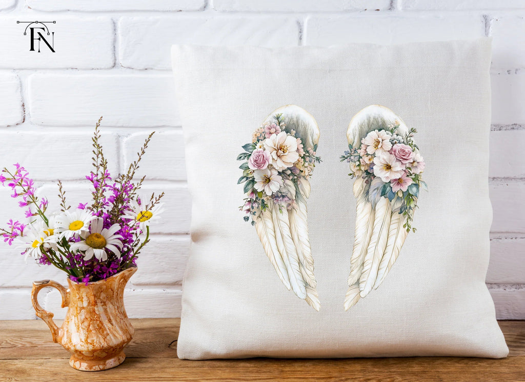 Angel Wings Floral Clipart Bundle
