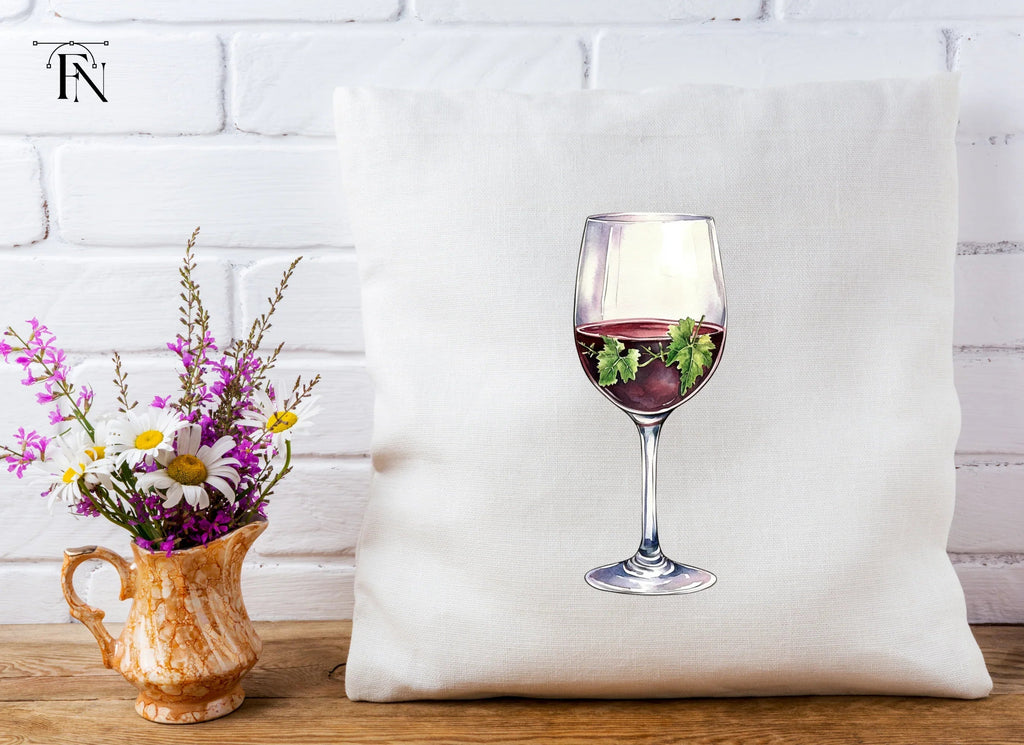 Red Wine Glasses Clipart Bundle