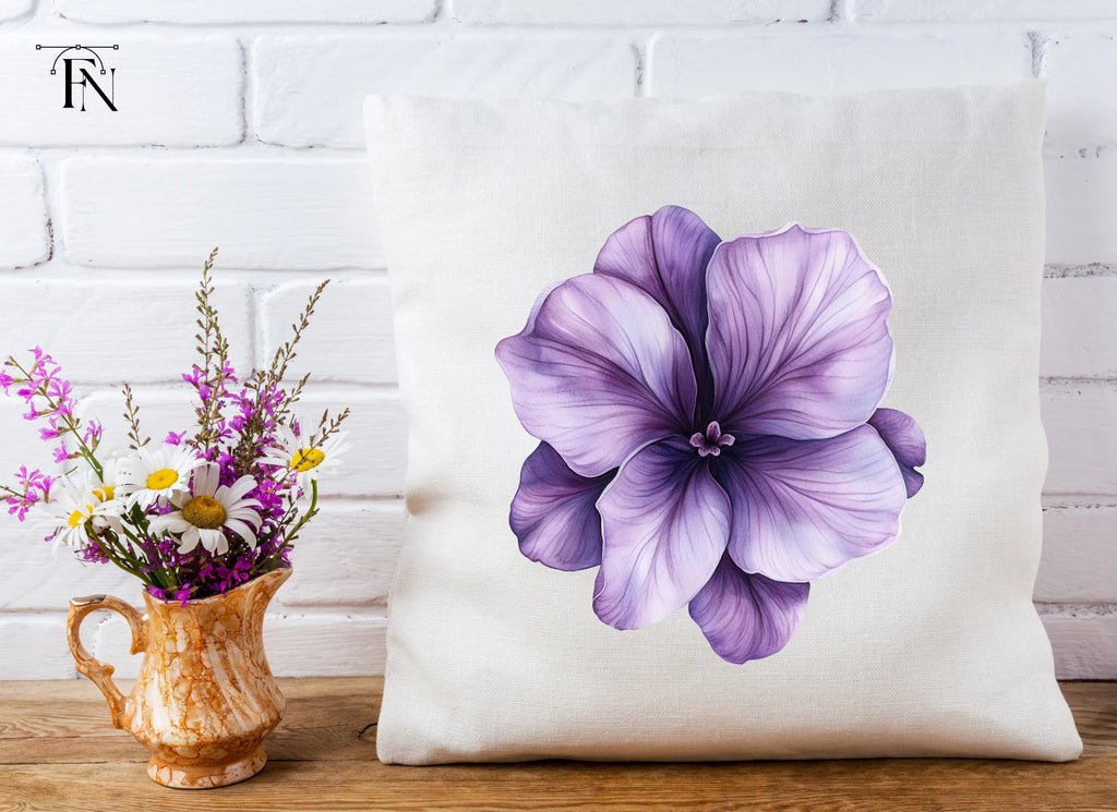 Vibrant Purple Geranium Clipart Bundle