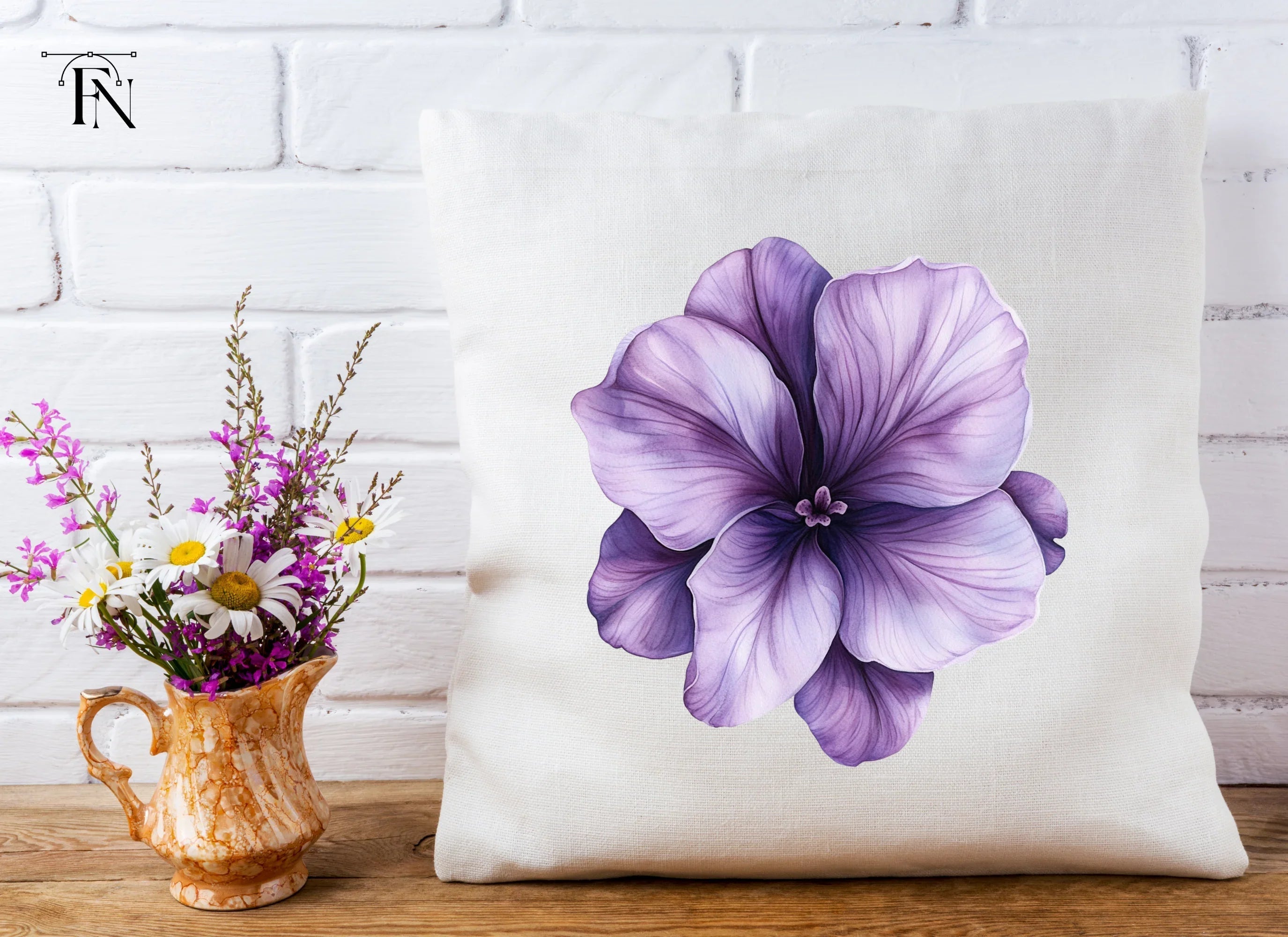 Vibrant Purple Geranium Clipart Bundle