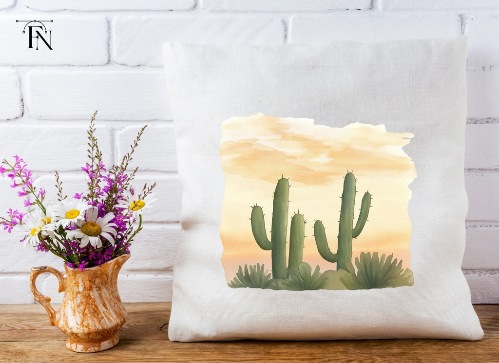 Desert Cactus Sunset Clipart Bundle