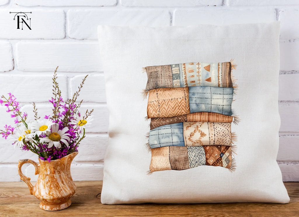 Boho Quilt and Blanket Clipart Bundle