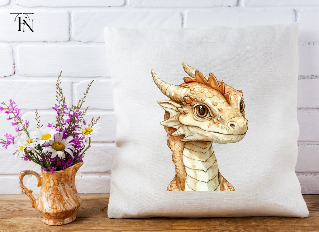 Cute Baby Dragon Head Clipart Bundle