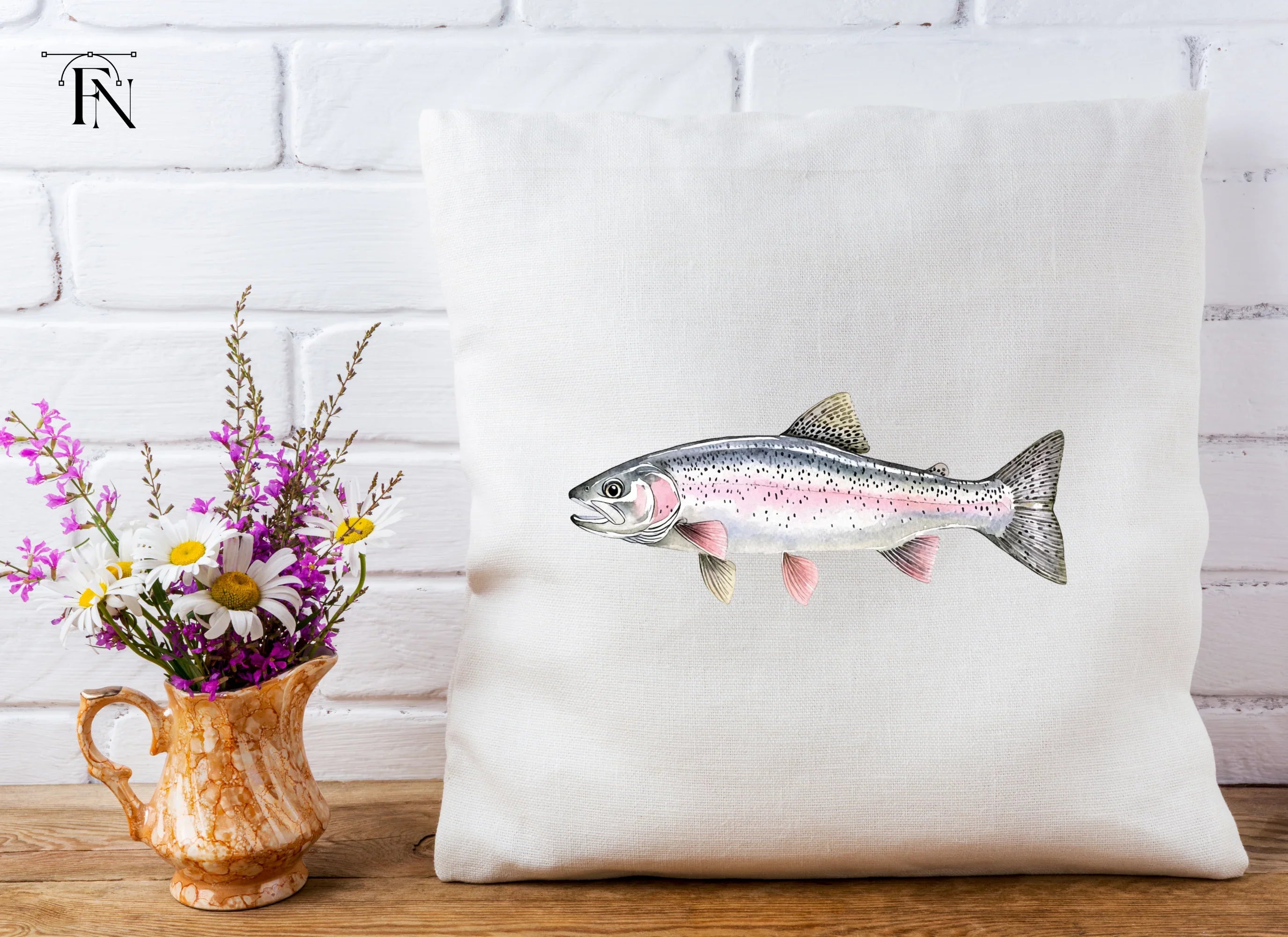 Rainbow Trout Fish Clipart Bundle