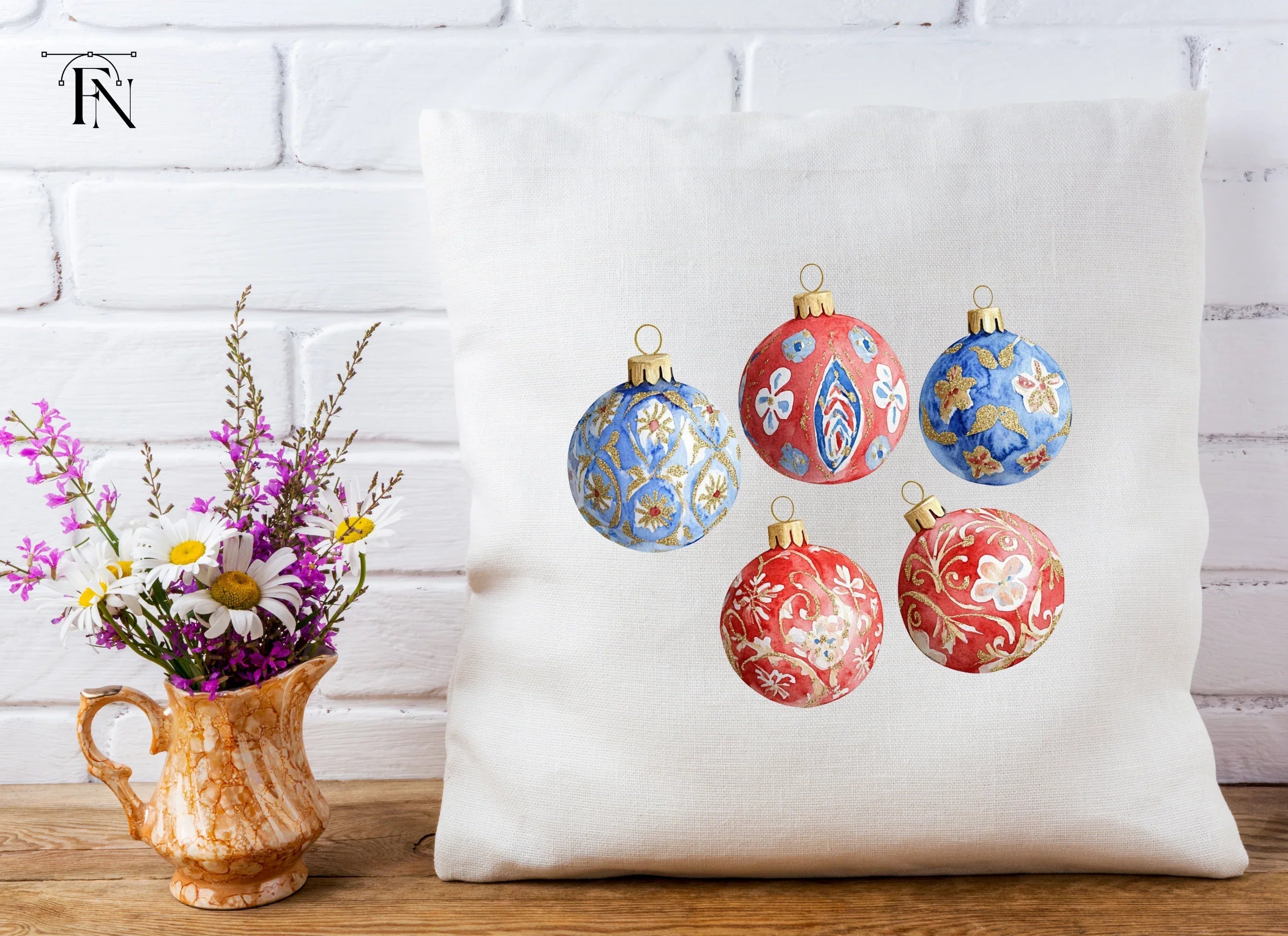 Christmas Ornaments Clipart Bundle