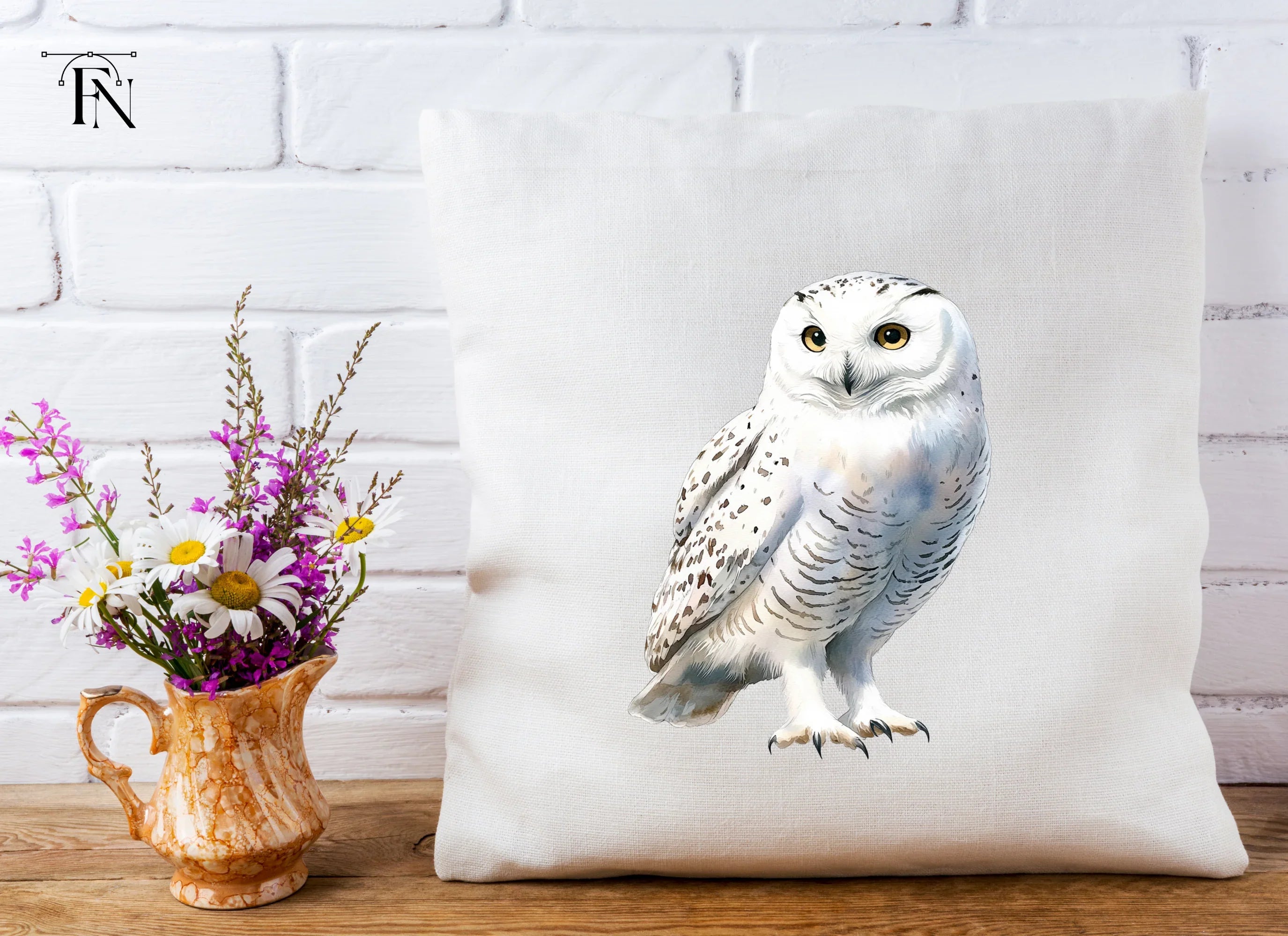 Elegant Snowy Owl Clipart Bundle
