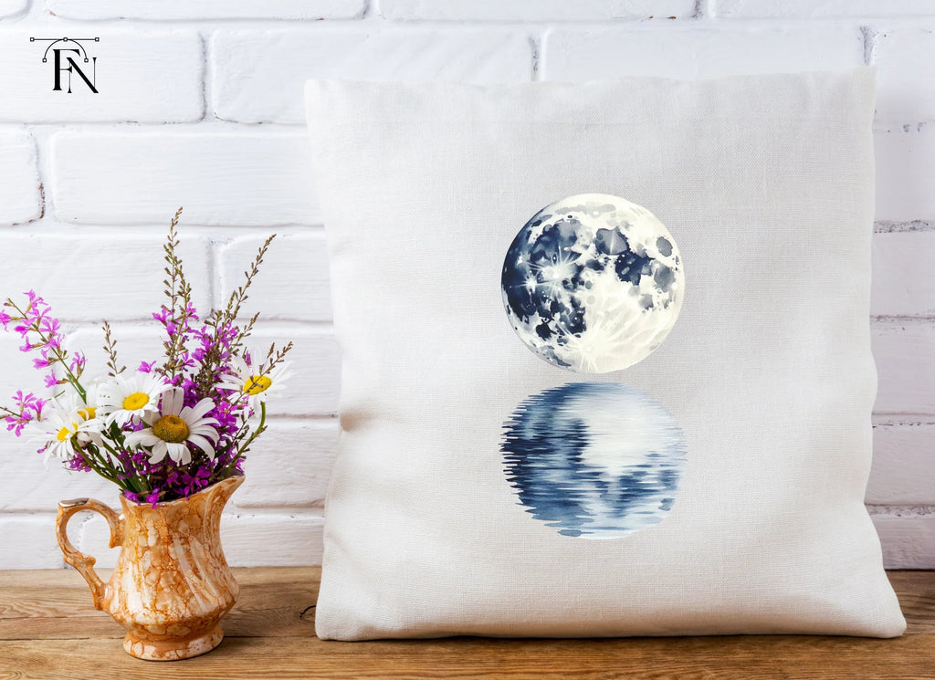 Moon Phases Reflection Clipart Bundle