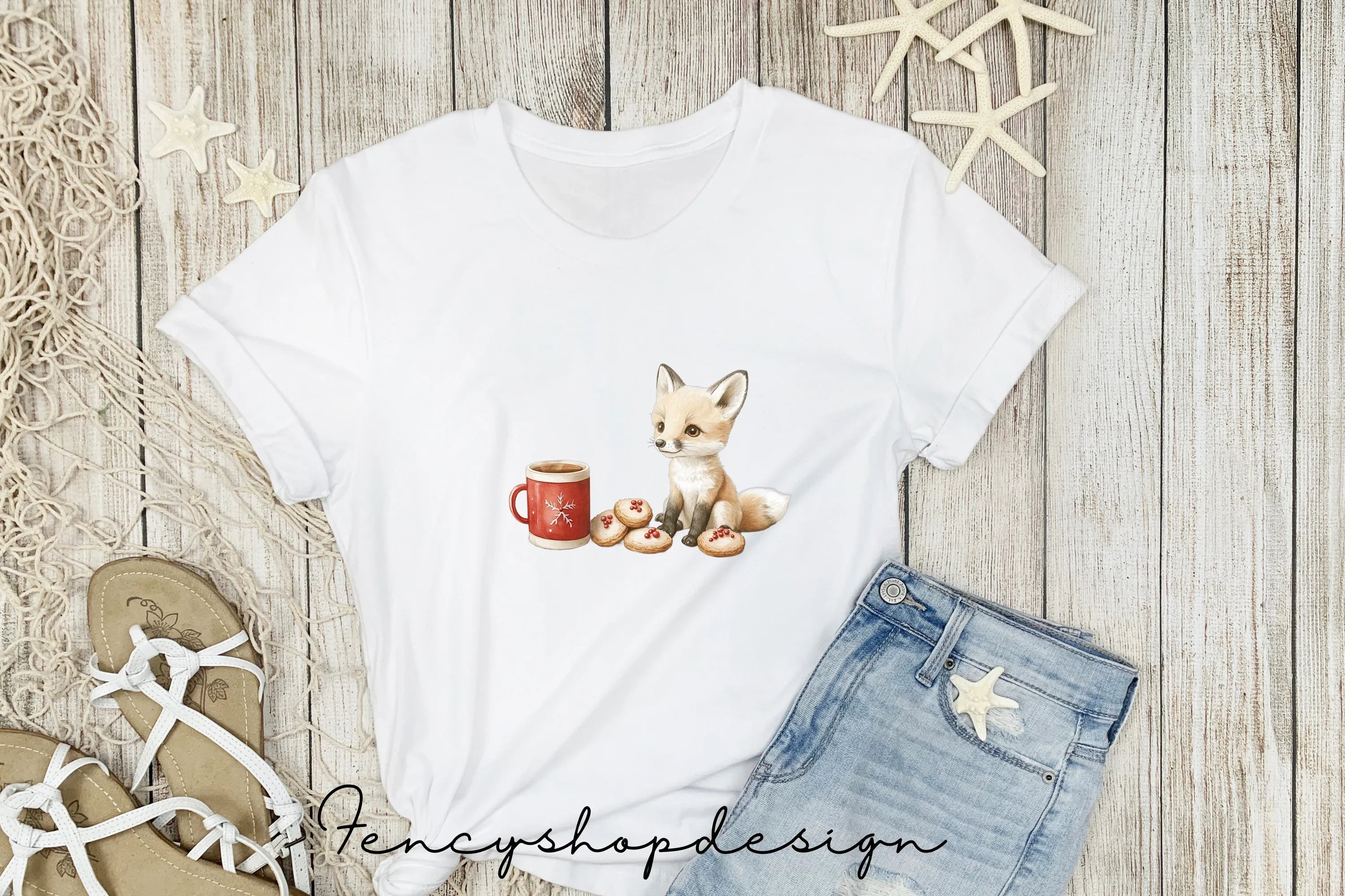 Festive Fox Christmas Baking Clipart Bundle