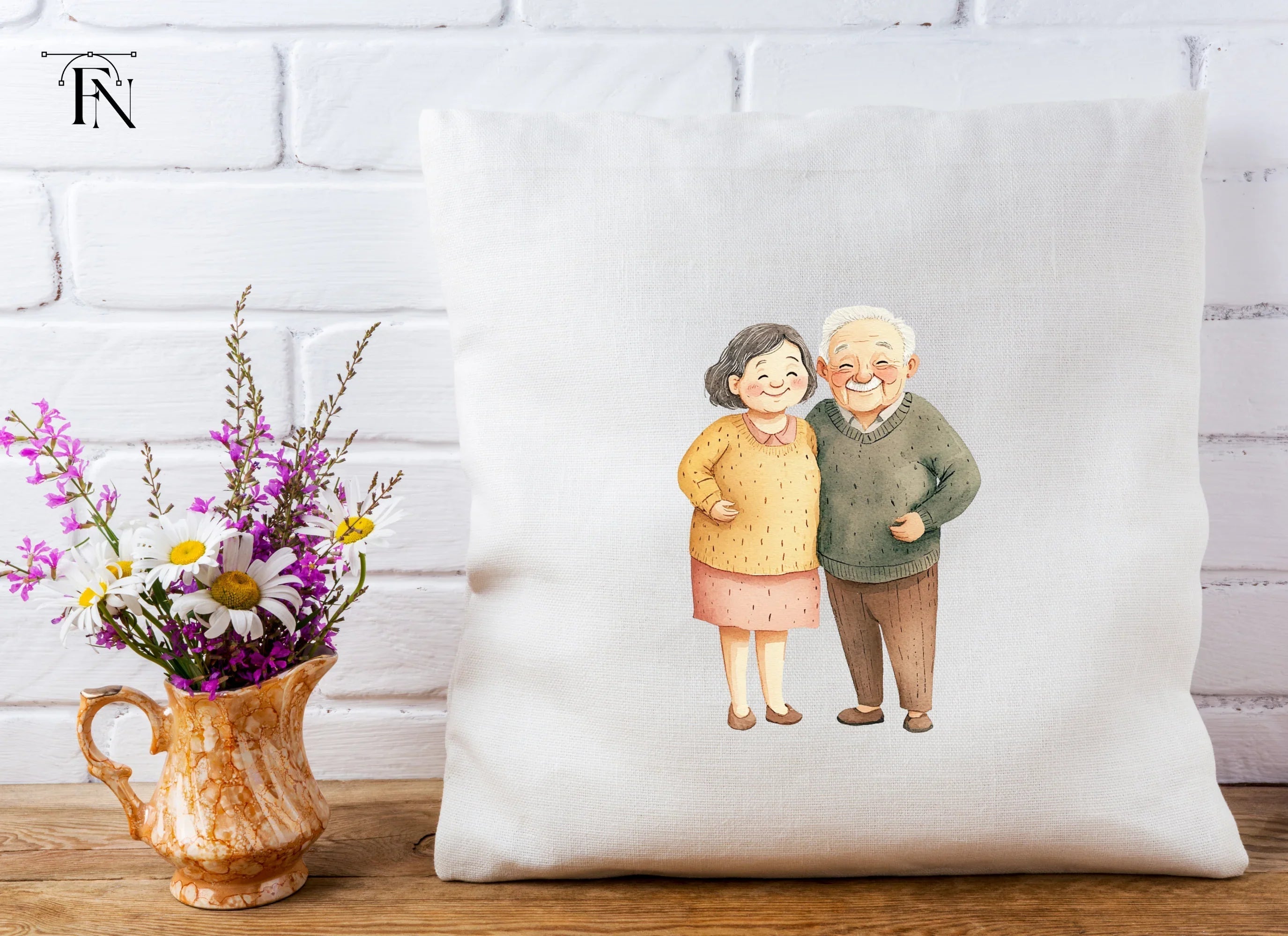 Diverse Elderly Couples Clipart Bundle