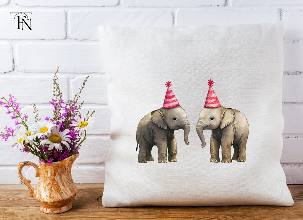 Baby Elephant Birthday Clipart Bundle