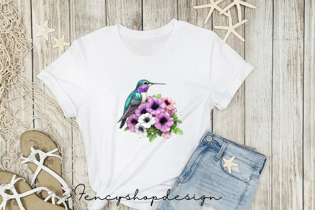 Vibrant Hummingbird Blossom Clipart Bundle