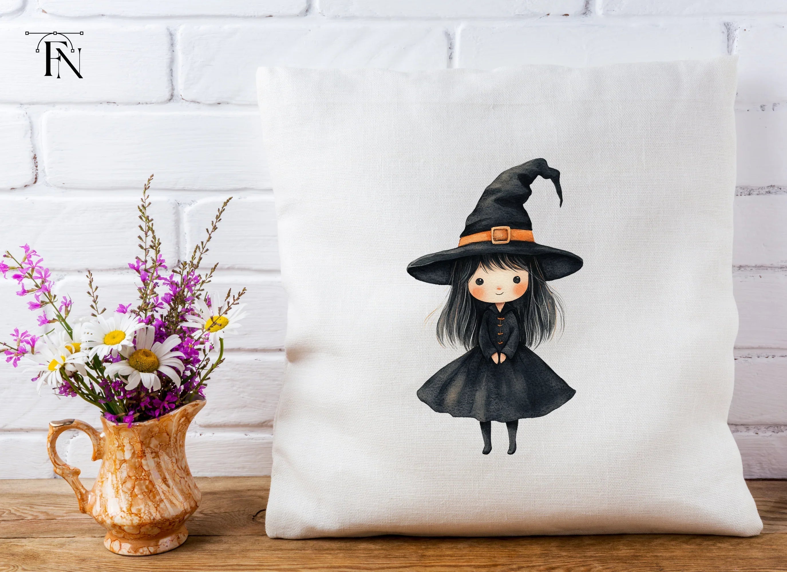 Cute Halloween Witch Clipart Bundle