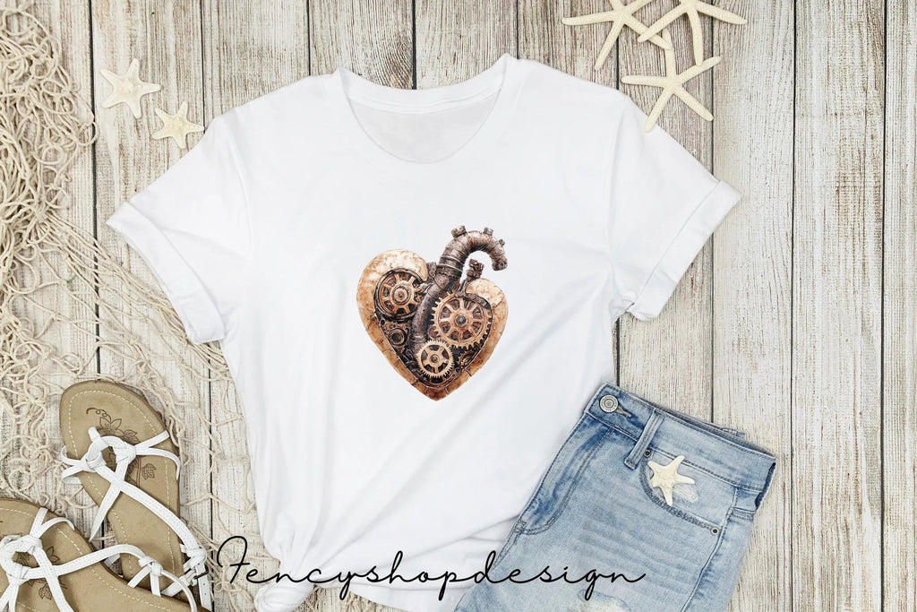 Vintage Steampunk Hearts Clipart Bundle